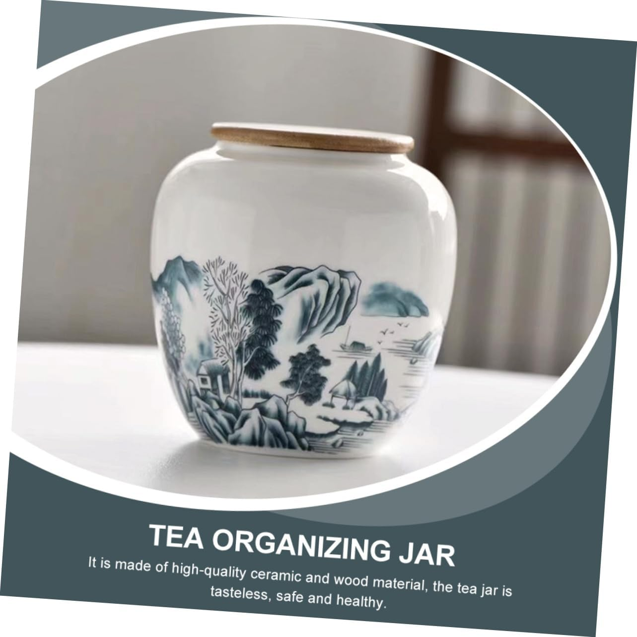 SHOWERORO Tea Canister for Loose Tea Storage Airtight Dried Fruit Organizer for Home Office and Restaurant Decor image number 3