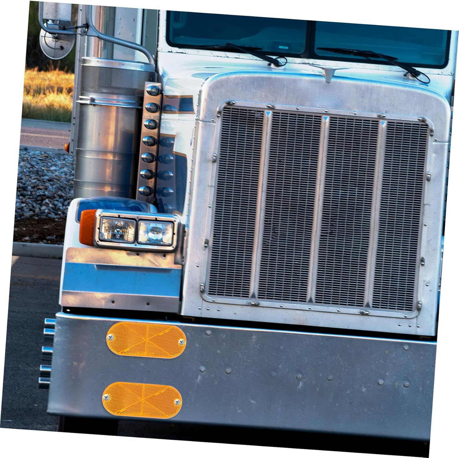 10Pcs Oval Amber Trailer Reflectors for Driveway Fence and Mailbox Self-Adhesive High Visibility Reflective Stickers for Cars Bikes Boats Easy Installation image number 6