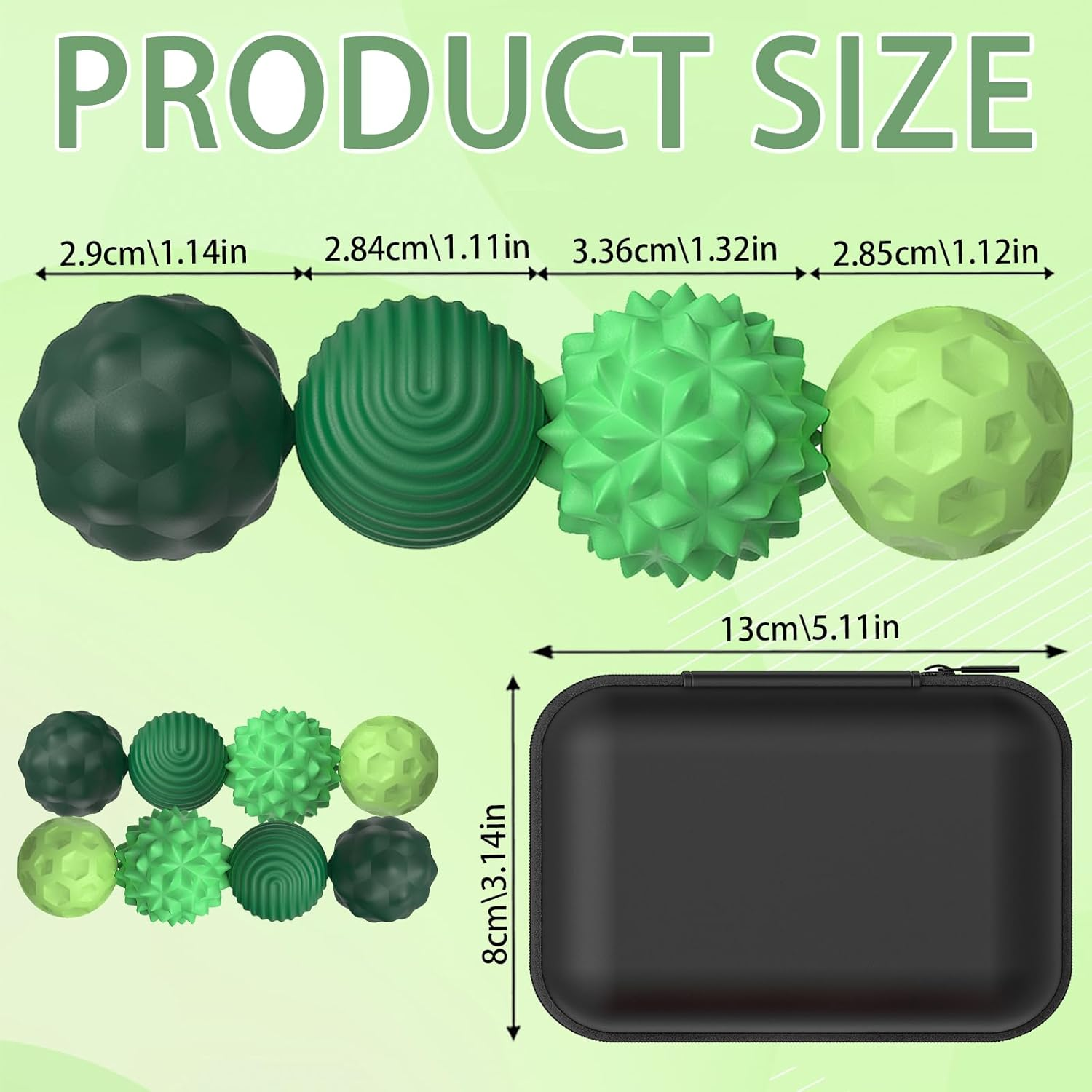 LUKIUP Pack of 8 Magnetic Fidget Toys, Magnetic Balls, Stress Ball, Silicone Sensory Toy, Magnetic Stress Ball with Silicone Case, Sensory Fidget Toy, Magnetic Balls (Green) image number 6