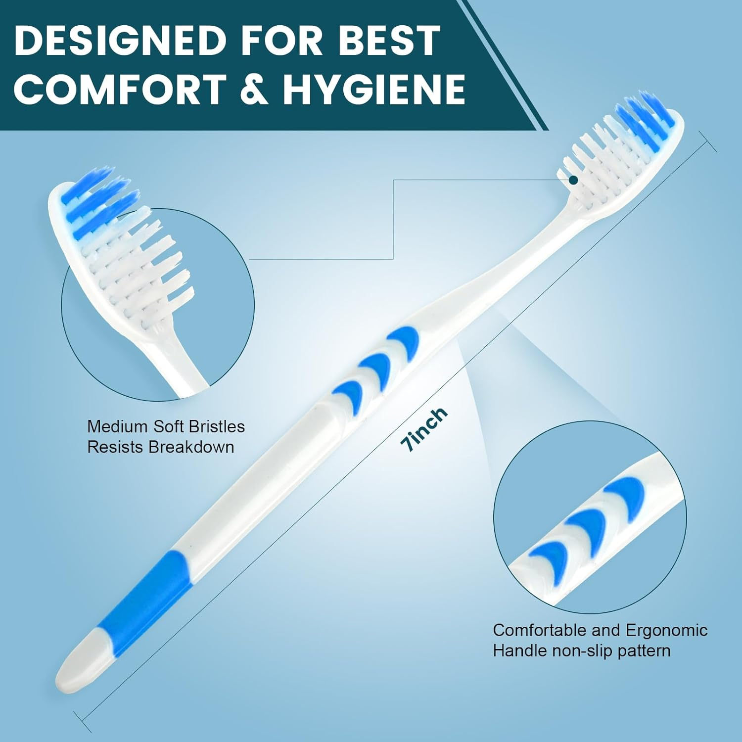 Navona 150 PCS Individually Wrapped Bulk Toothbrush Pack, Disposable Soft Bristle for Adult or Kid, Ergonomic Handle, Perfect for Travel, Hotel, Donation image number 4