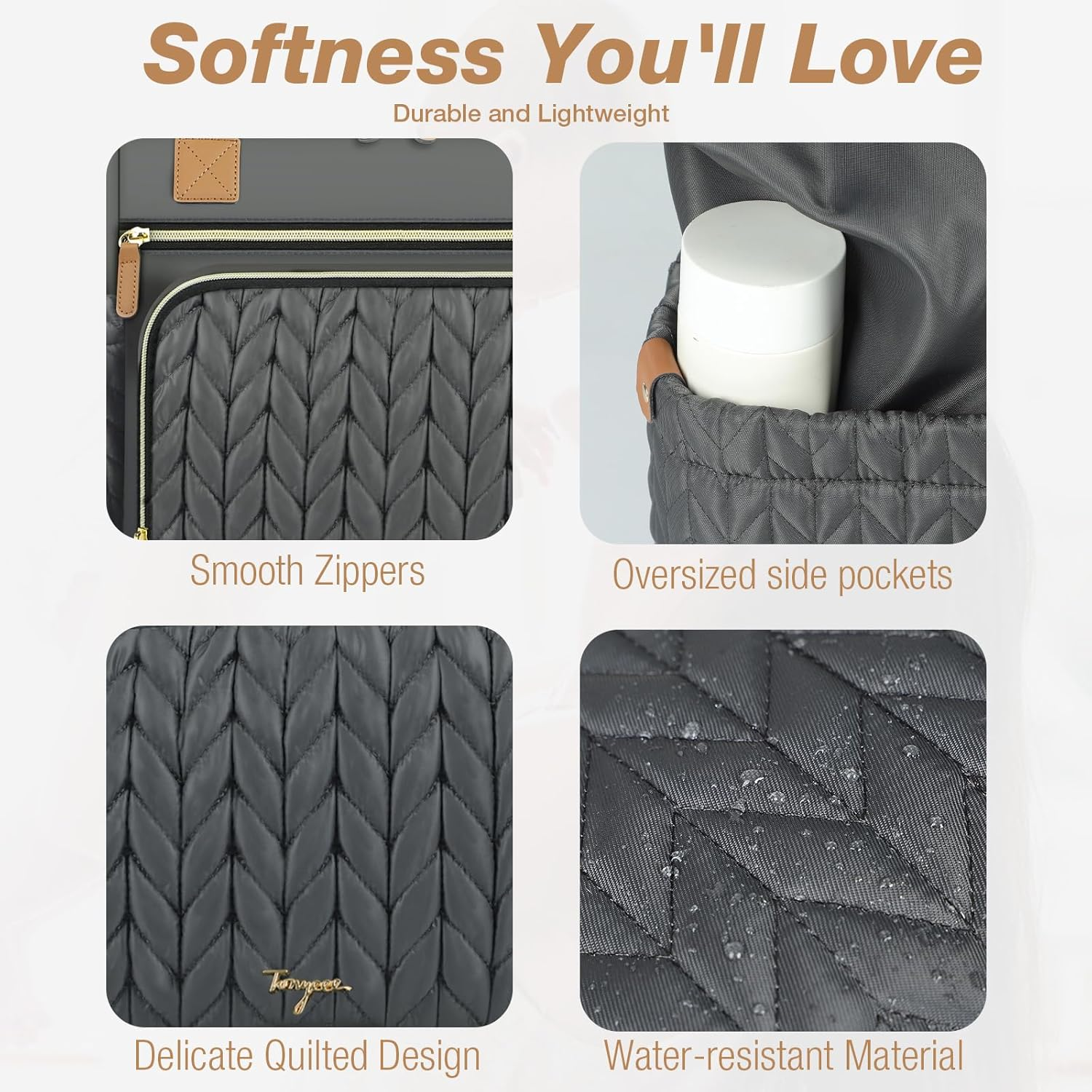 Tonyeee Baby Wickelrucksack Gro&szlig;e Wickeltasche,Wasserdicht Tragbare Reise Umh&auml;ngetasche Tragetasche Henkeltaschen Babytasche Mit Schultergurte image number 4