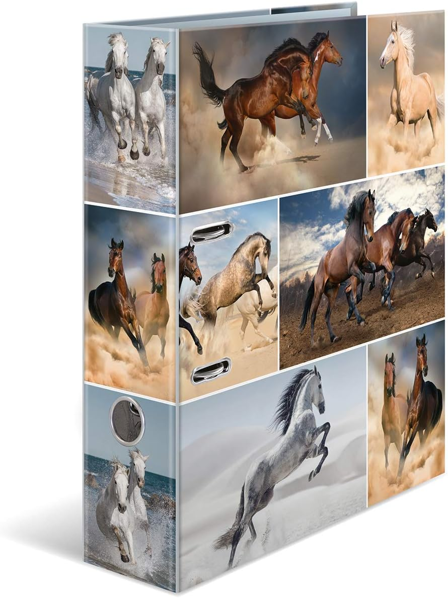 HERMA 7164 Folder A4 Animals Horses, 7 Cm Wide, Cardboard Folder with Inner Print for School and Office, Sturdy Children'S Ring Binder Made of Cardboard for Boys and Girls - Dogs image number 6
