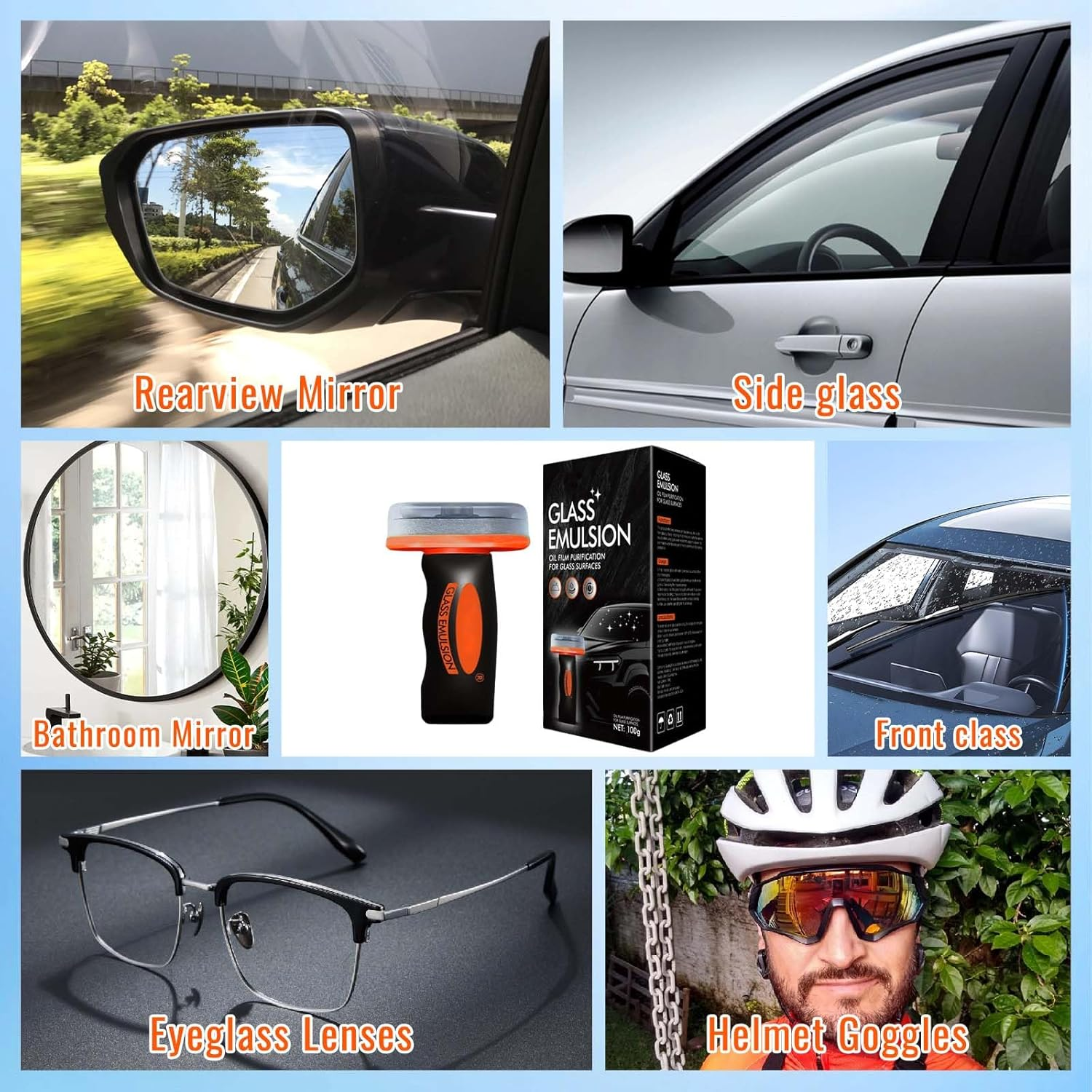 Glass Cleaner Oil Film Remover, Automotive Windshield & Residential Glass Emulsion Cleaner, Enhances Visibility for Safe Driving & Home Use image number 5