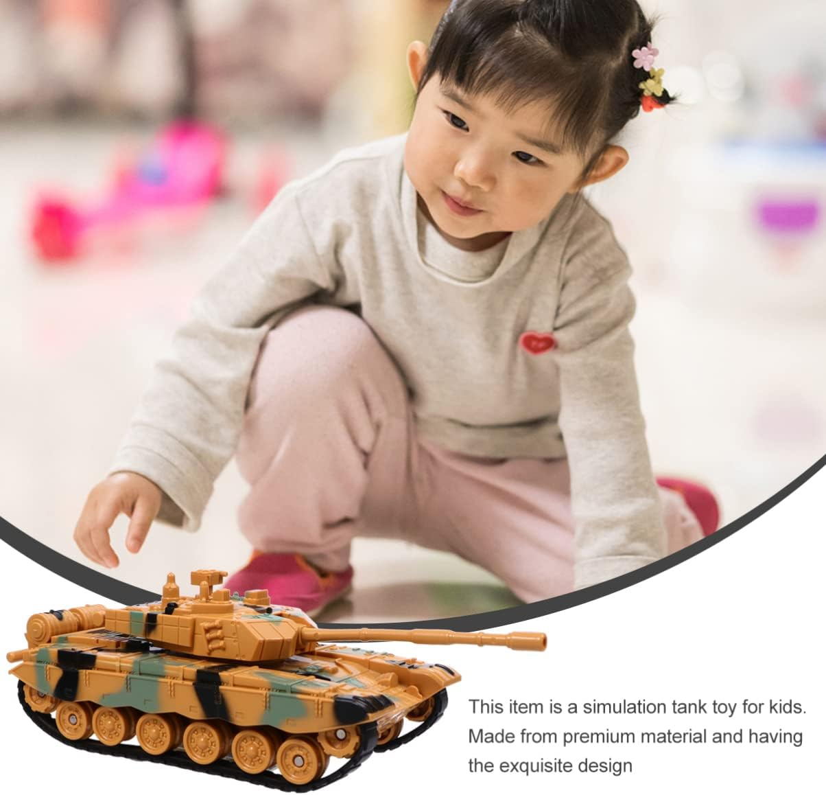 Toddmomy Tank Models Plastic Tanks Kids Toys Vehicle Toys Deck Decor for Kids Boys Girls image number 4