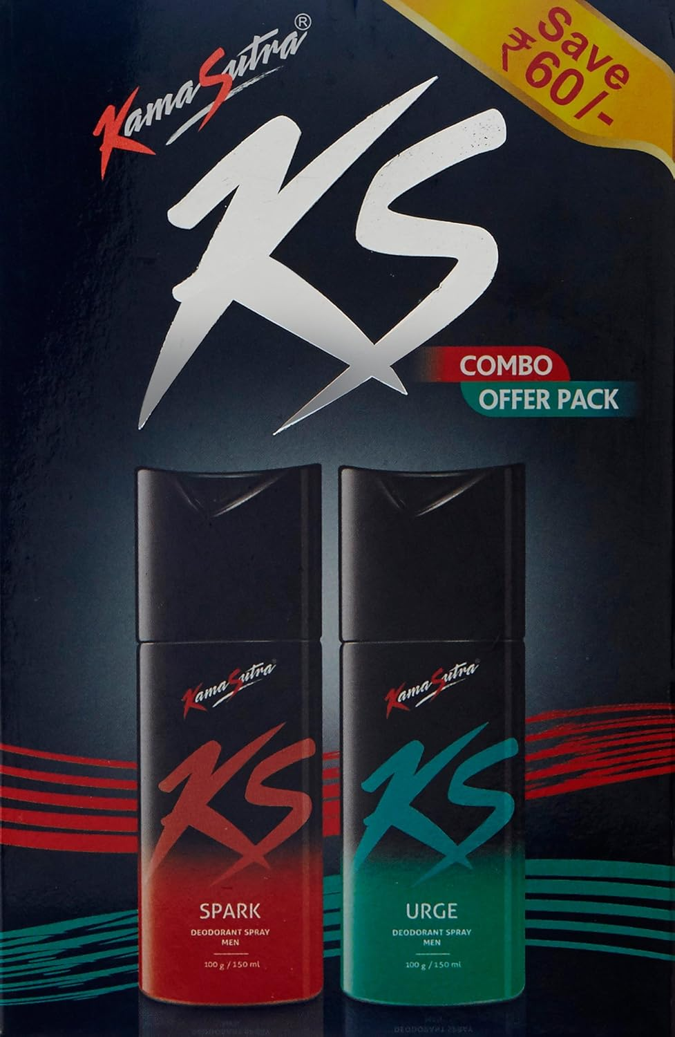 Kama Sutra Ks Spark with Urge Combo Deo Spray for Men, 150Ml + 150Ml image number 3