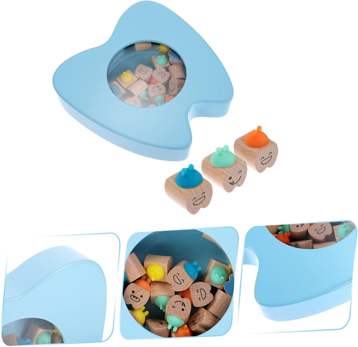 ERINGOGO Tooth Keepsake Box Wooden Tooth Storage Organizer Adorable Design for Preserving Childhood Memories Boys image number 3