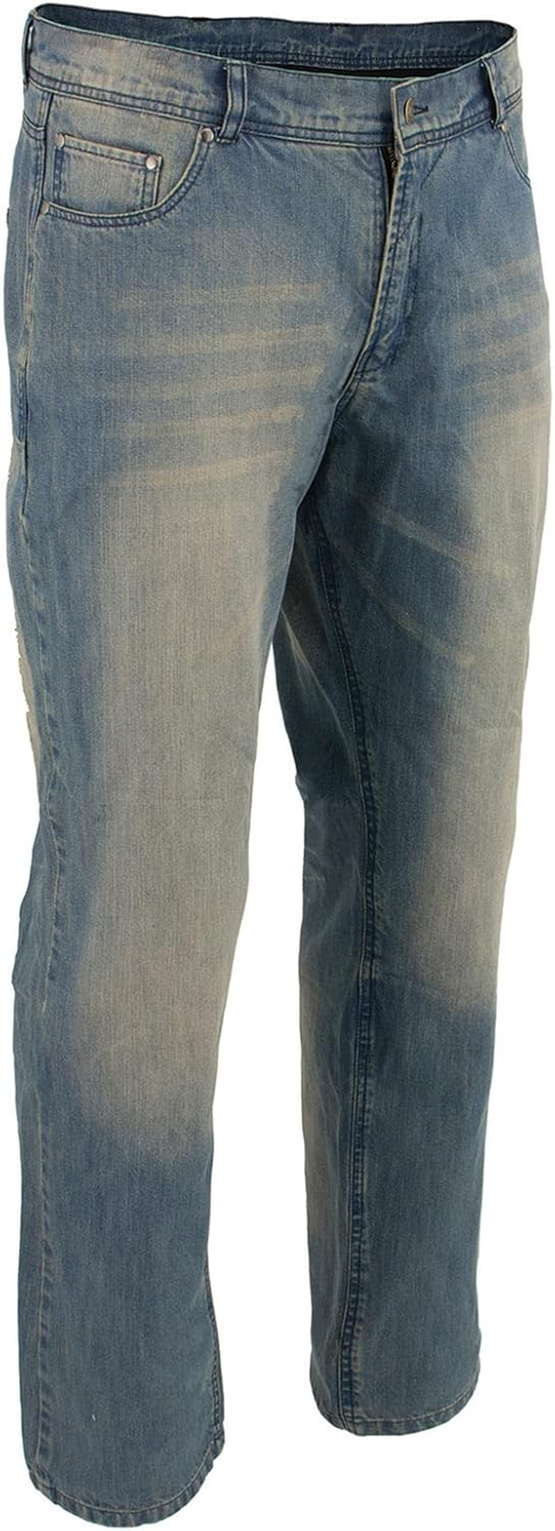 Milwaukee Leather MDM5002 Men'S Blue Armored Motorcycle Riding Denim Jeans Reinforced with Aramid Fibers - 38 image number 1