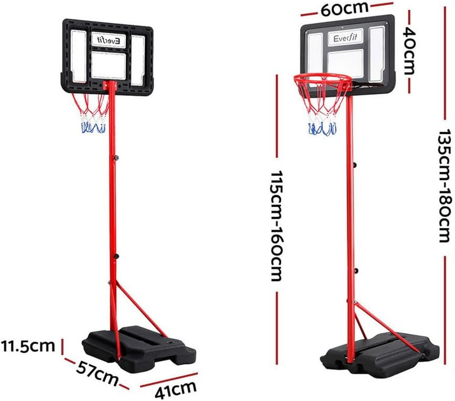 Everfit 1.6M Kids Basketball Hoop Stand System Ring Portable Height Adjustable image number 3