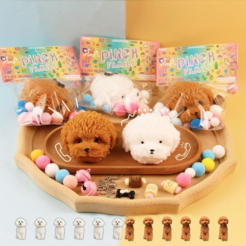 2 Pack Taba Squishy Toys for Kids, Taba Squishy Dog Squishy Quiet Fidget Toys, Kawaii Stress Relief Squishies Squeeze Sensory Toys Gifts for Kids Teenage image number 3