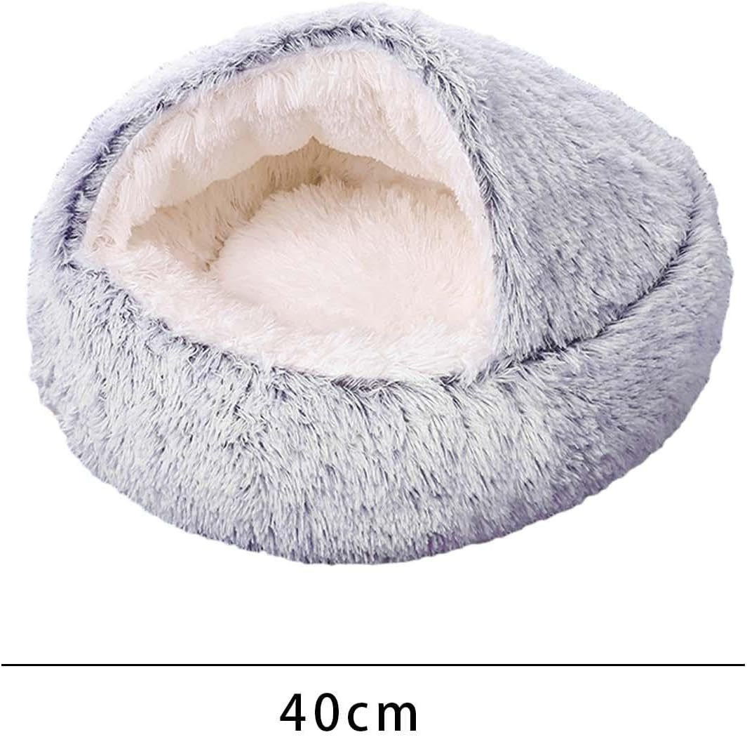 Weilaikeqi Winter Warm Cats Beds, Pet Animal House, Comfortable, Pet Supplies, 40Cm Gray - 40Cm Light Coffee image number 7
