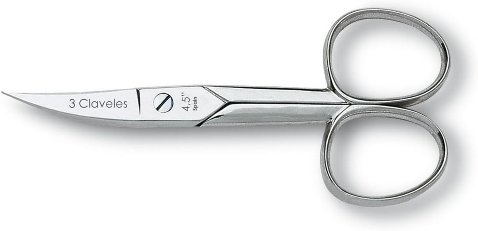 3 Claveles Nail Scissors Nickel-Plated 4.5. "