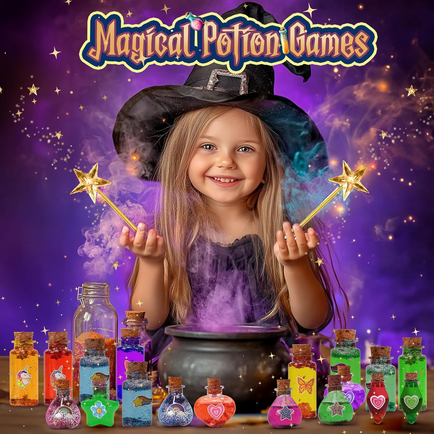 Skirfy Fairy Aqua Potion Kits for Girls with 23 Potion Bottles, Halloween Magic Kit Mix Potion DIY Decorations Garden Art Craft Kits Birthday Gifts,Girl Toys for Ages 8-13 image number 2