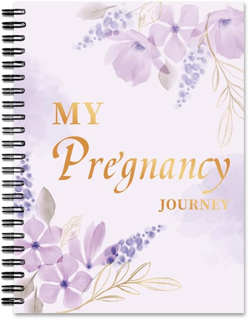 My Pregnancy Journey Book with Cartoon Stickers Hardcover Pregnancy Journal Book Pregnancy Planner Baby Memory Notebook image number 2