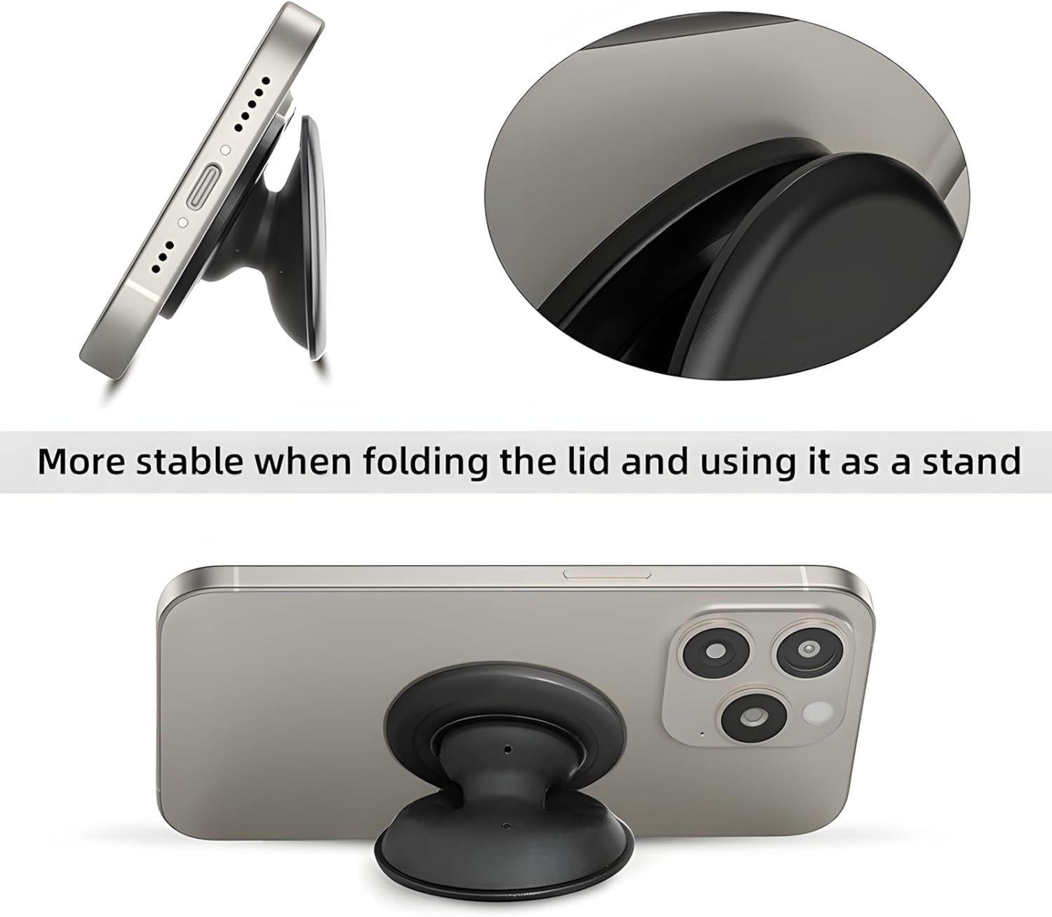 Drimzate Silicone Phone Grip with Expanding Kickstand, Cell Phone Holder for Hand，Pink