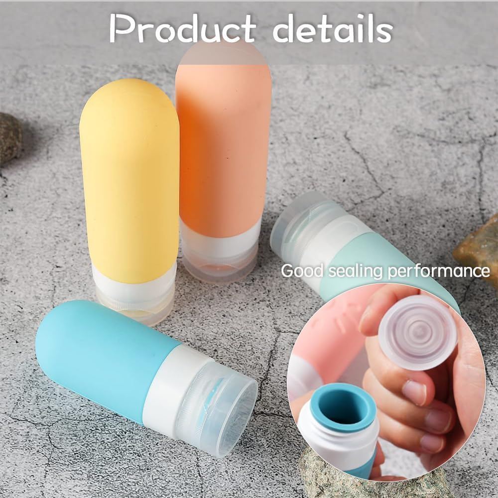 Mumoo Bear 17 Pack Travel Bottles for Toiletries, TSA Approved 90Ml Travel Size Containers, BPA Free Leak Proof Squeezable Silicone Tubes for Shampoo Conditioner Lotion Soap with Labels image number 2