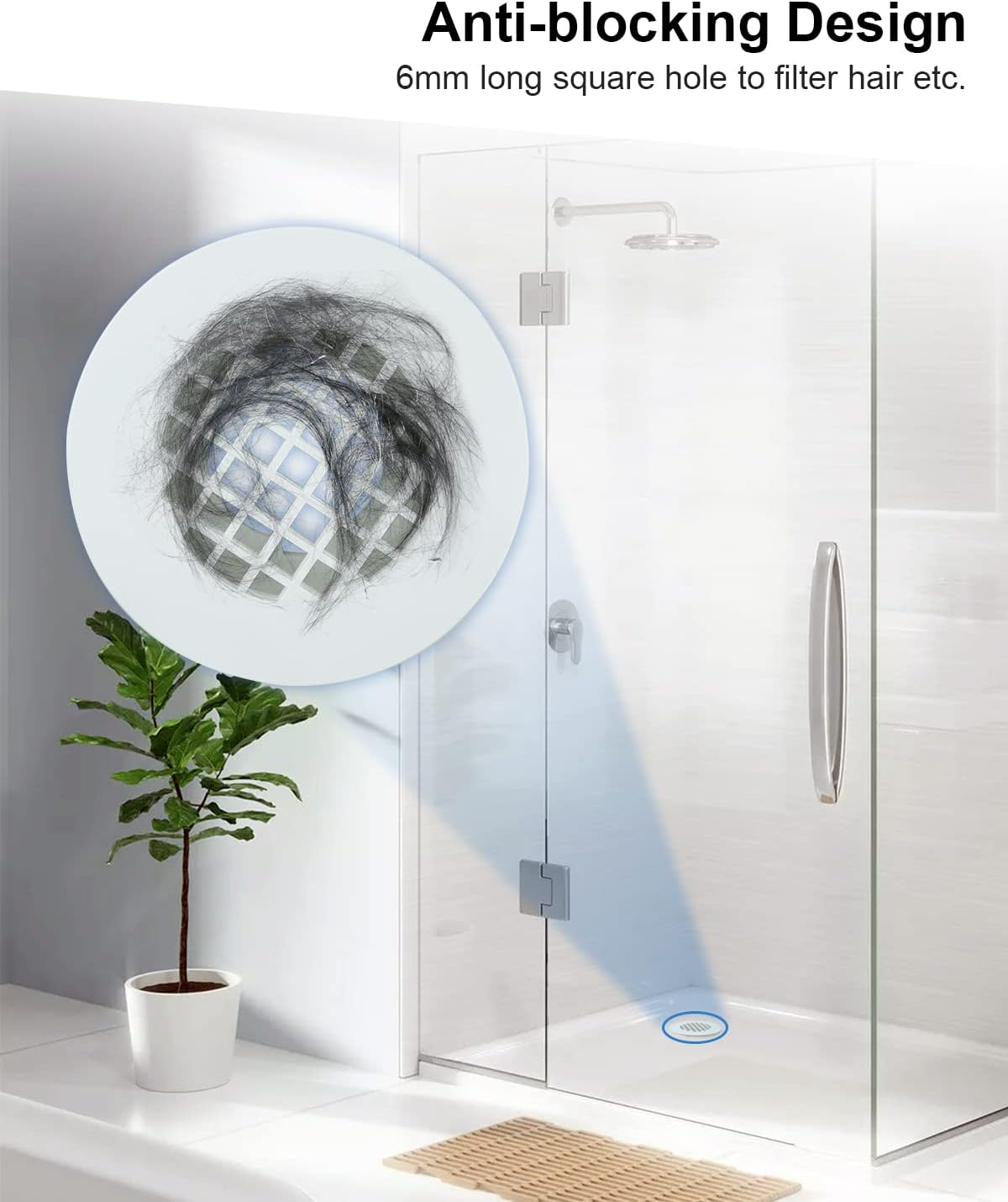 Low Profile Shower Base Drain,1.5" Side Outlet Drain Assembly with Perforated Strainer, PVC Outlet Shower Drain for Replacement Shower Base Drain image number 5