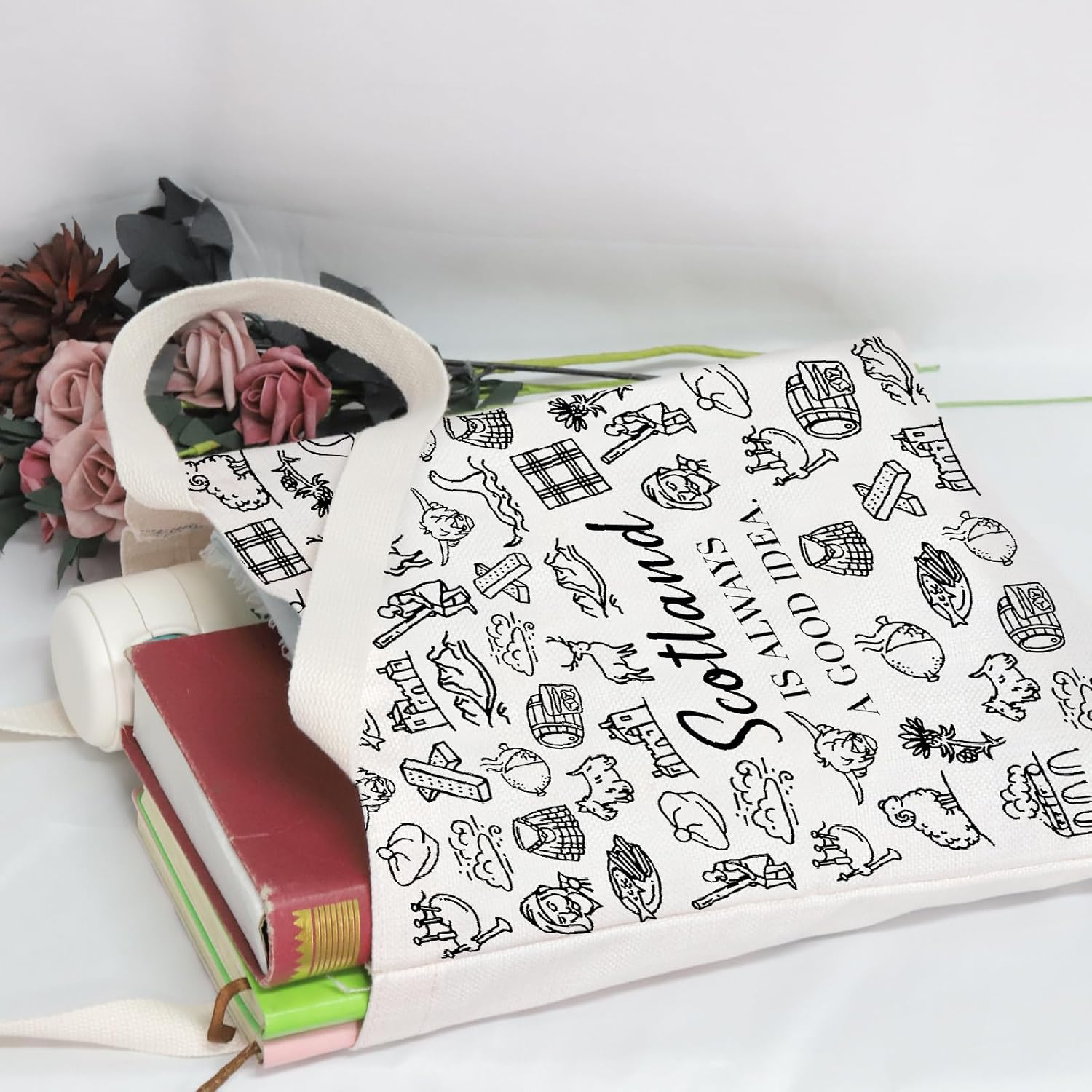 POFULL Scotland Trip Gift Scotland Is Always a Good Idea Cosmetic Bag Edinburgh Gift, Scotland Tote Bag - Scotland Is Always Cosmetic Bag image number 5