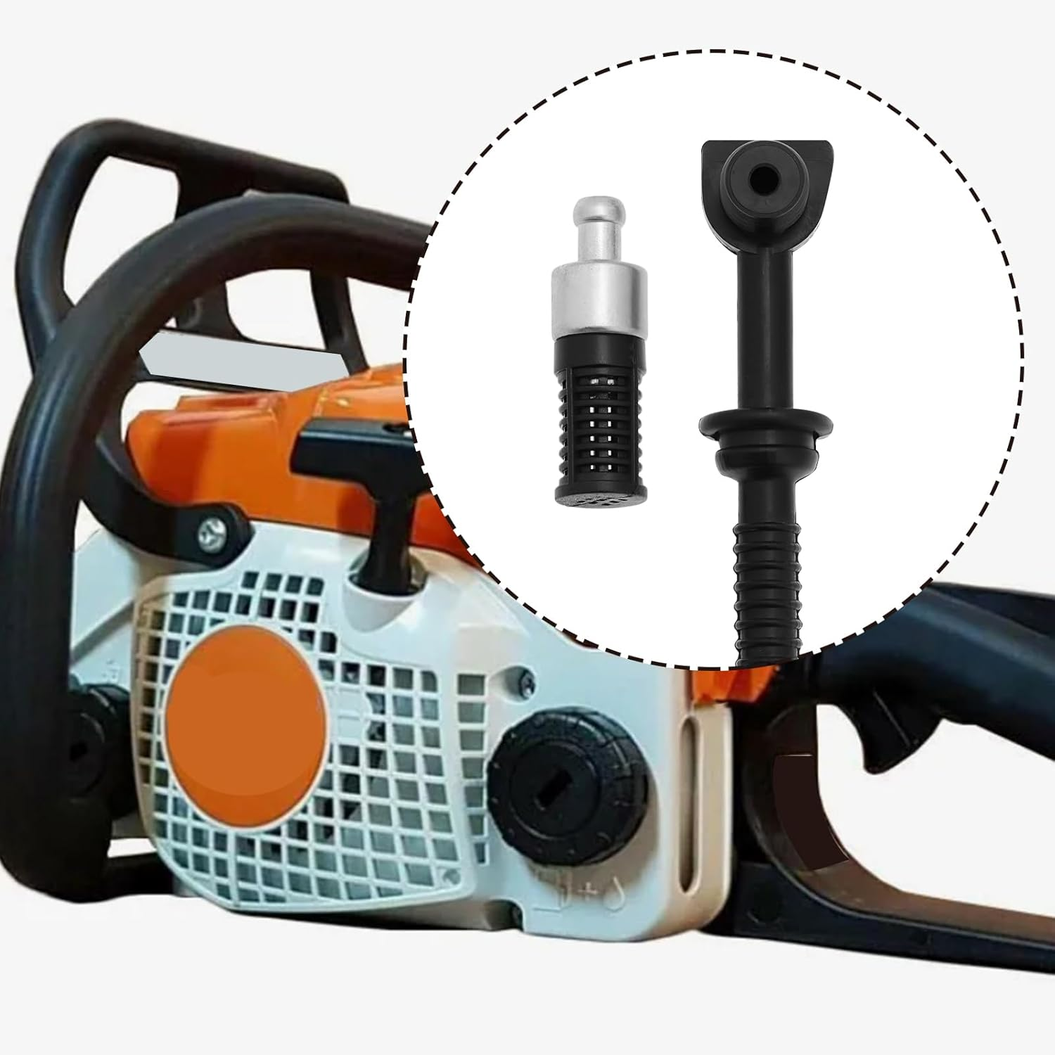 2 Set Oil Hose Line Tube and Filter Compatible with Stihl MS170 MS180 017 018 Chainsaw 1130 647 9400 image number 2