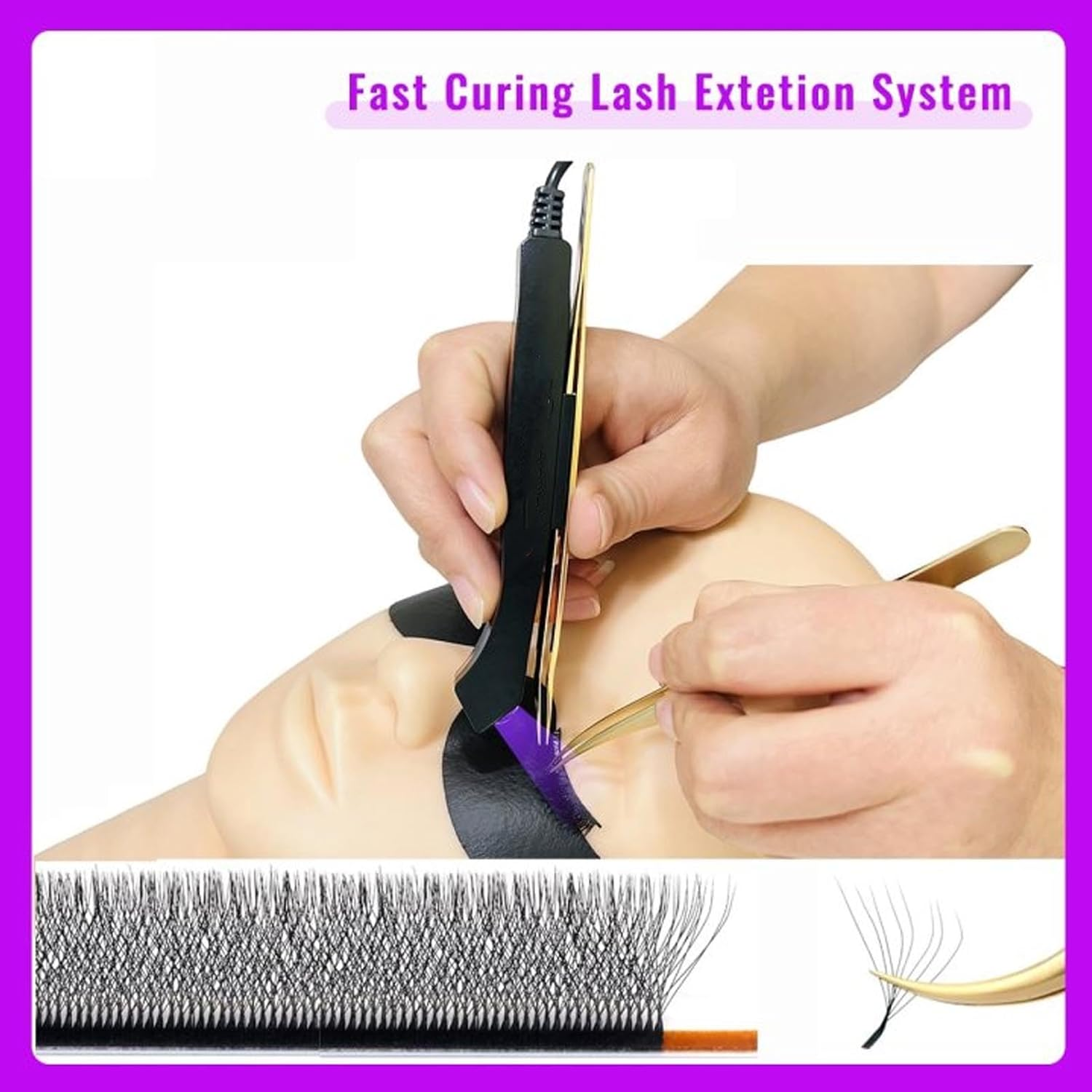 V Lash Light, 5W V Lamp for Eyelash Extension, LED Eyelash Extensions Nail Tech Lash Lamp with Foot Pedal Control for Professional Lash Technicians, Fast Curing image number 4