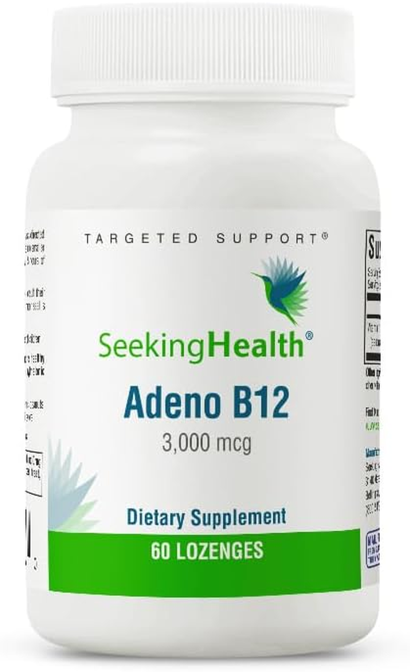 Seeking Health | Adeno B12 Supplement | 3,000 Mcg Adenosylcobalamin | 60 Vitamin B12 Lozenges | Free of Common Allergens and Magnesium Stearate image number 4