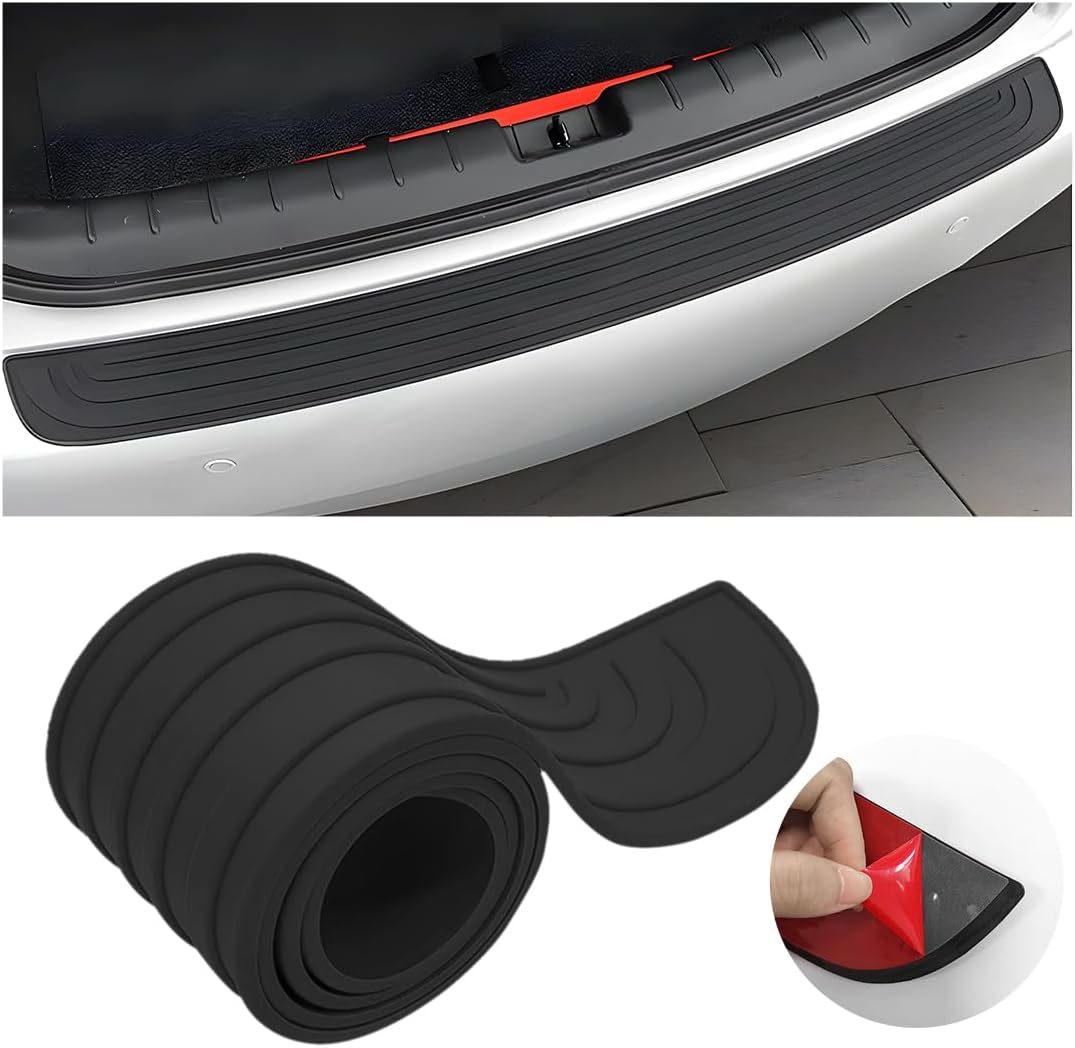 Car Rear Bumper Guard, Anti-Scratch Auto Trunk Door Entry Protector, Non-Slip Bumper Protection Strip for Most Cars, Suvs, Trucks, Universal Exterior Car Accessories (Sport, 35")