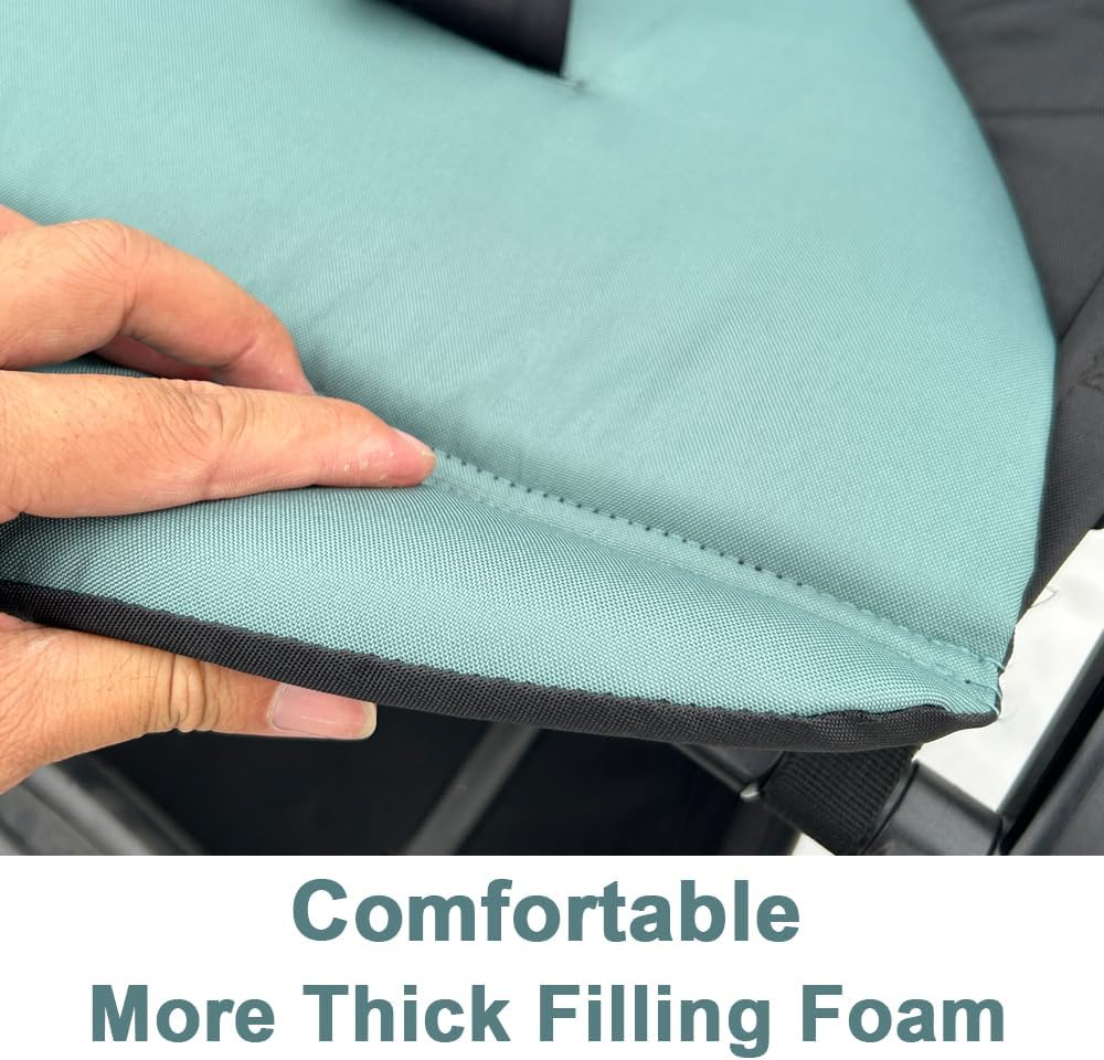 Baby Stroller Seat Cushion and Canopy Compatible with Babyzen YOYO 2 and YOYO+, Pushchair Accessories Replacement Kit, Waterproof Double-Layer Fabric (Aqua Blue) - Coffee Color image number 6