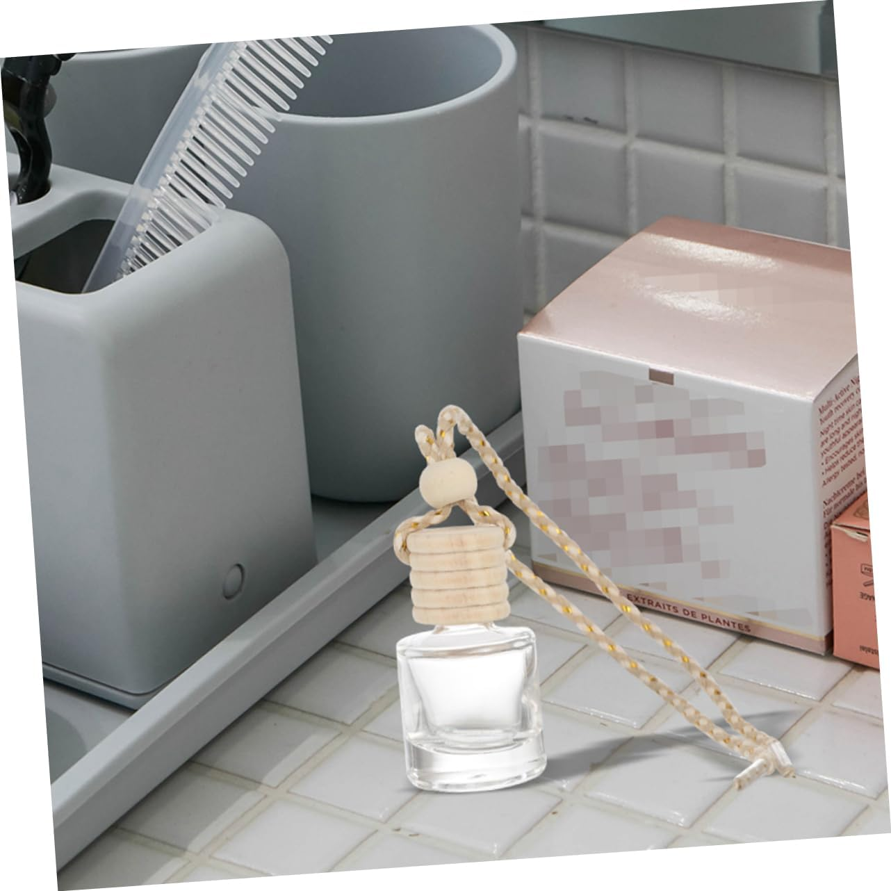 5Pcs Car Perfume Bottles Hangable Aromatherapy Diffusers for Car Essential Oil Containers image number 6