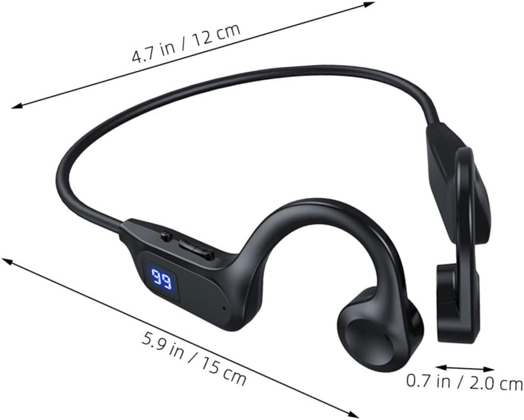 OKUMEYR Running Earphones Neck Hanging Wireless Earphones Rechargeable Headphones for Men Lightweight Design image number 3