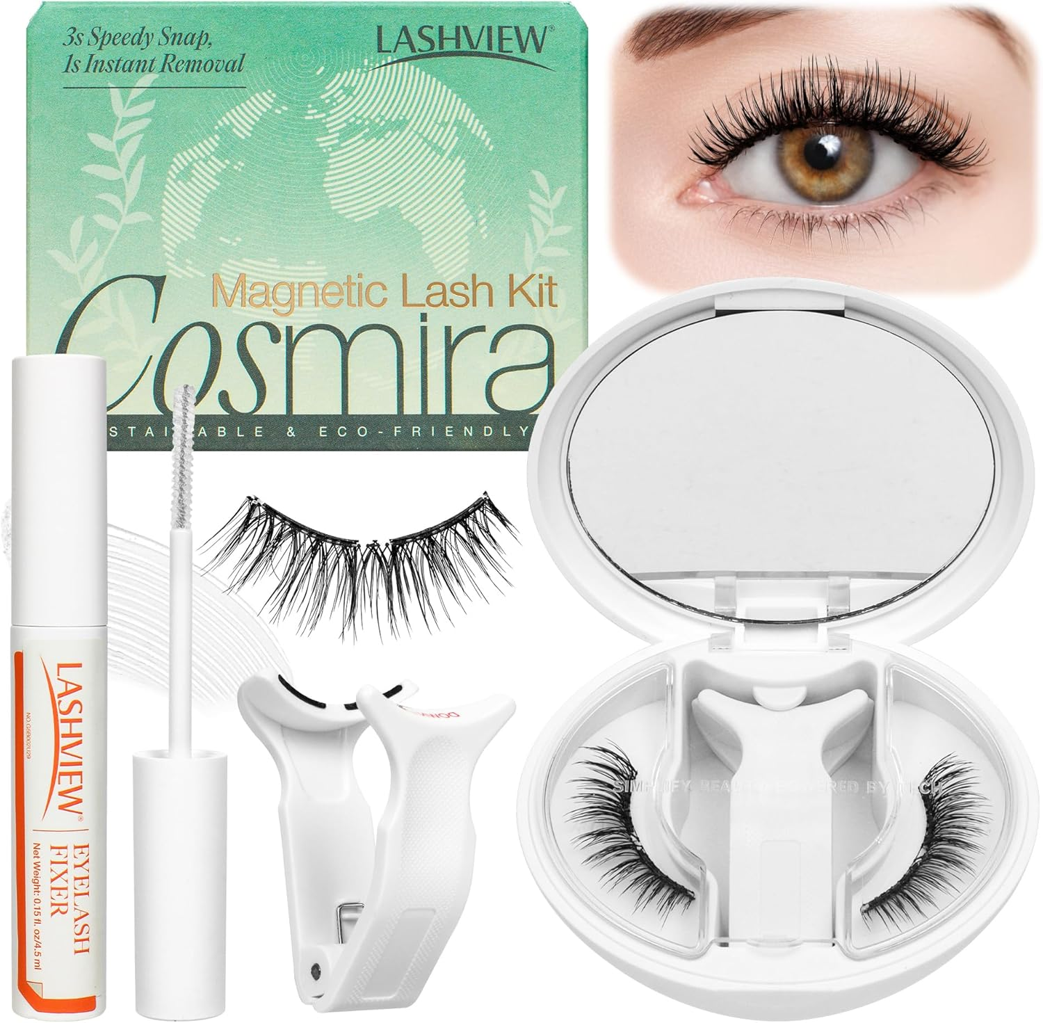LASHVIEW Upgrade Soft Magnetic Eyelashes with Applicator, Reusable Soft Magnetic Lashes Natural Look, No Glue Needed,Comfort& Convenient Portable All-In-One Box (RCY24) image number 3