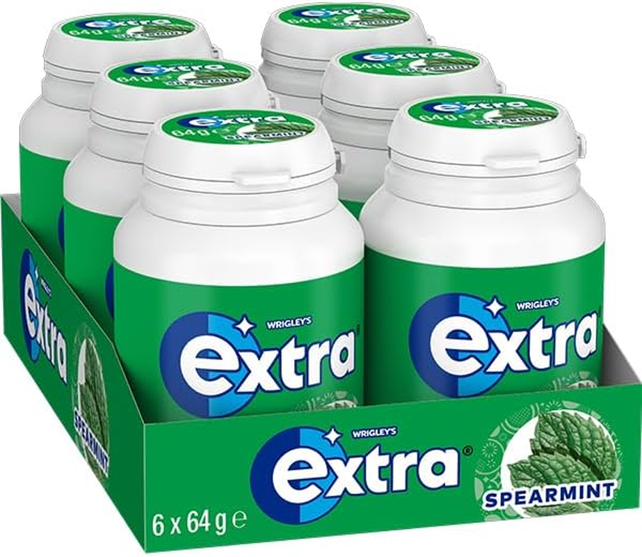 Extra Spearmint, Sugar Free Chewing Gum, 64G Bottle (Case of 6) image number 4