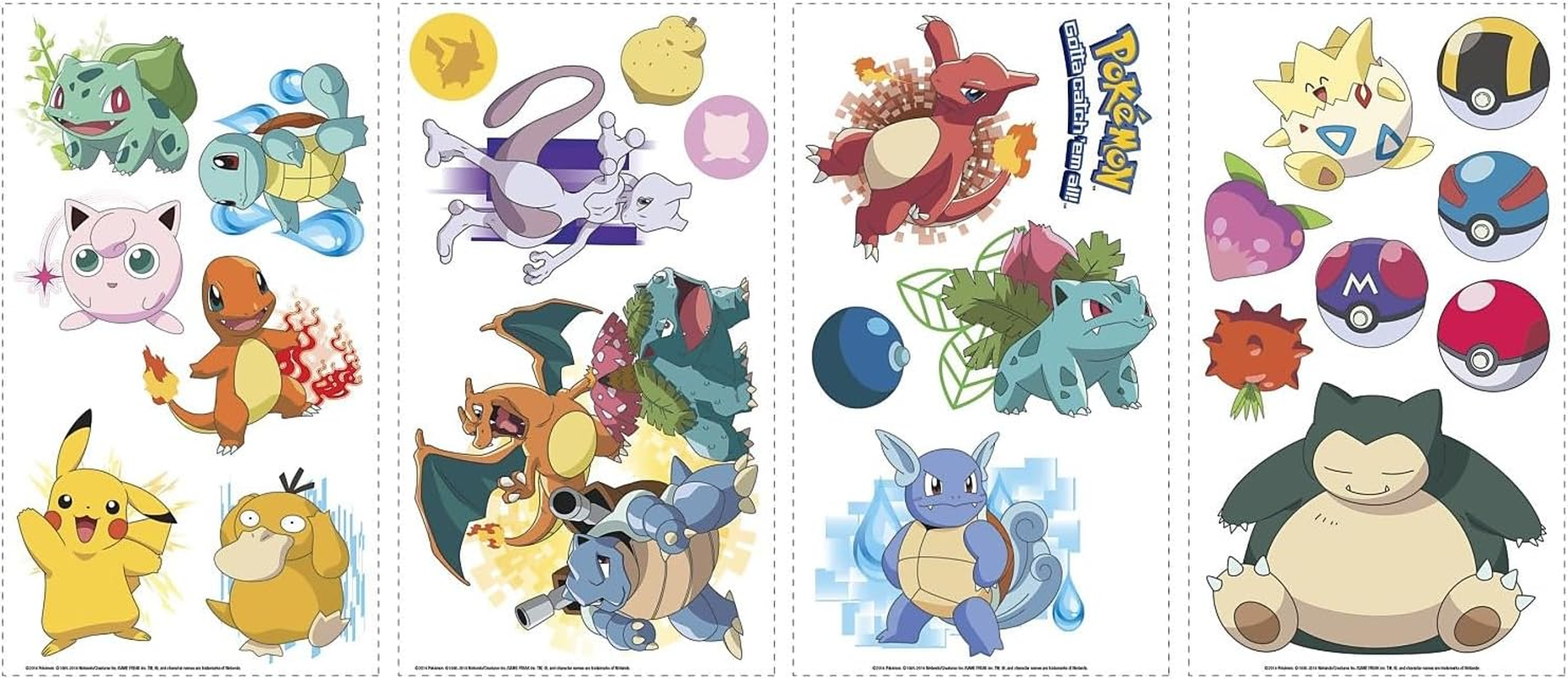 Roommates RMK2535SCS Pokemon Iconic Peel and Stick Wall Decals image number 4