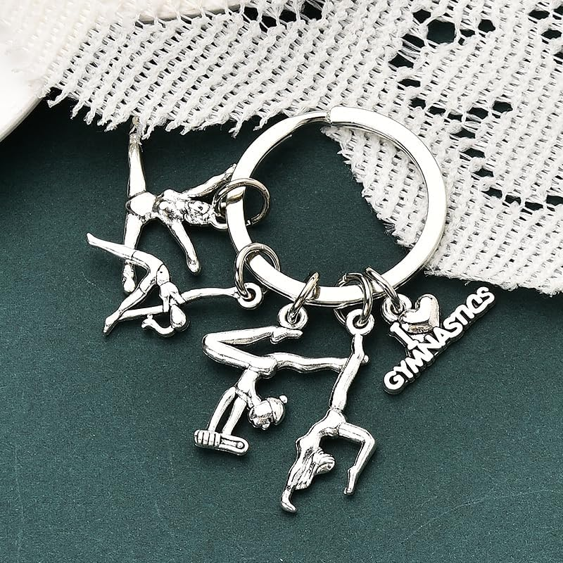 Gymnastics Themed Birthday Gifts for Granddaughter Daughter Gymnast Gift Keychain for Sister Niece Gymnastic Graduation Presents for Graduates Students Gymnast I Love Gymnastics Gifts for Gym Coach image number 3