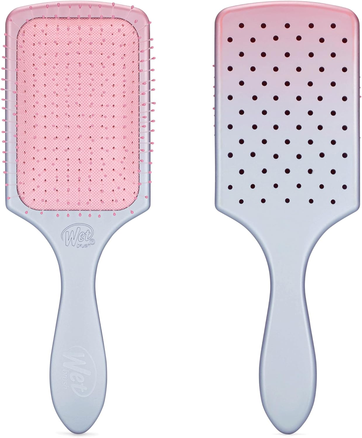 Wet Brush Paddle Detangler Hair Brush, Pink/Purple (Feel Good Ombre) - Ultra-Soft Intelliflex Bristles with Aquavent Design &ndash; Great for Hair Treatments - Pain-Free Brush for Wet Dry Damaged Hair image number 3