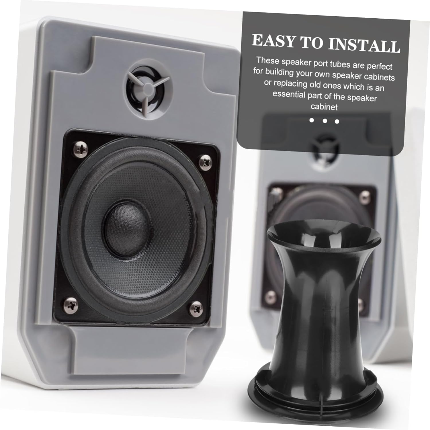 LIFKICH 8Pcs Speaker Port Tubes Air Ports for Home Car Speakers Sound Tube Spikes Pads image number 2