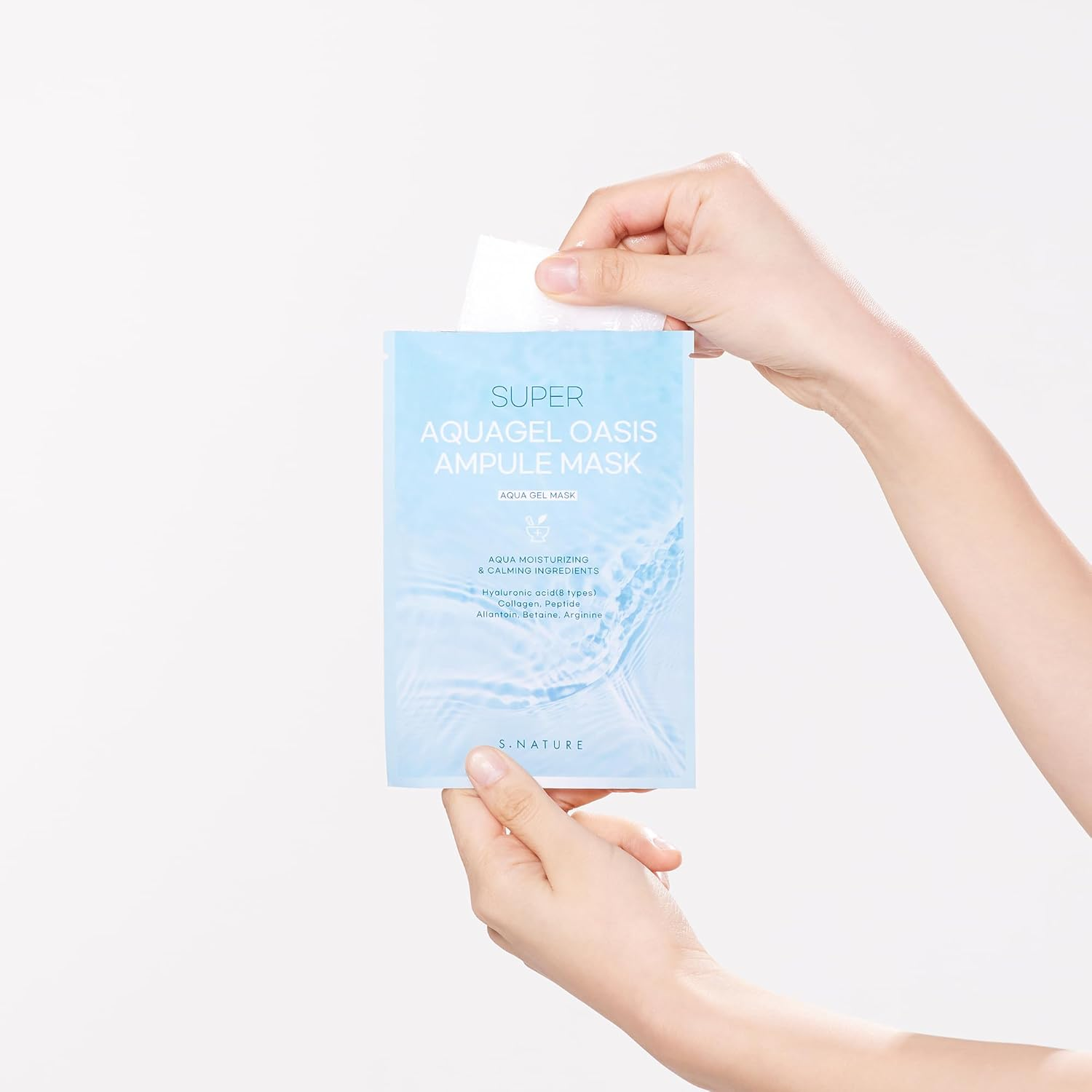 S.NATURE SUPER AQUAGEL OASIS AMPULE MASK | Sheet Mask, Pore Minimizing Soothing, Moisturizing, Nourishing | 10Ea image number 4