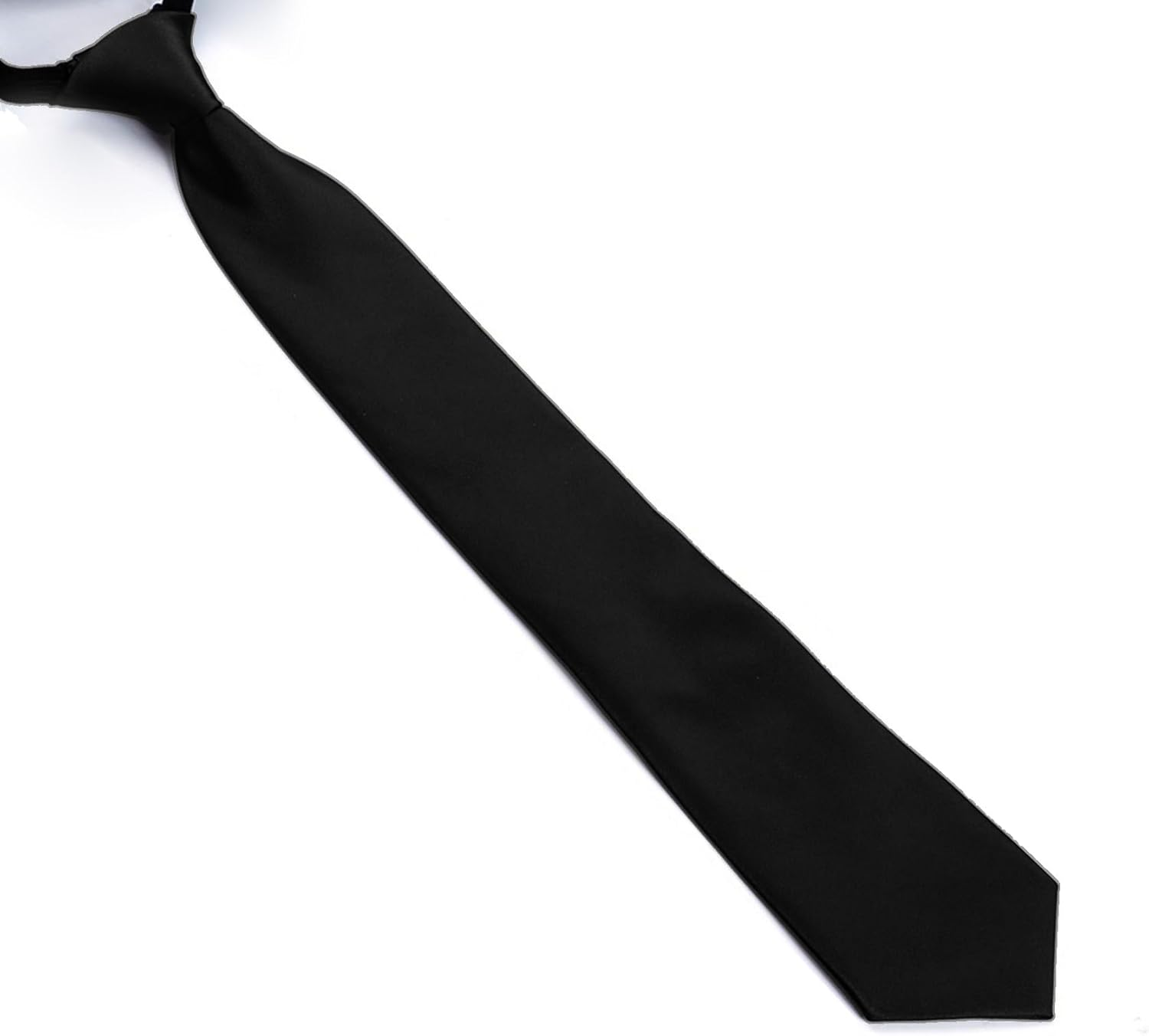 OJIOUI 1Pcs Boys Ties Boy'S Necktie Solid Color Pre-Tied Adjustable Neck Strap Tie for Wedding Graduation School Uniforms - Navy Blue image number 4