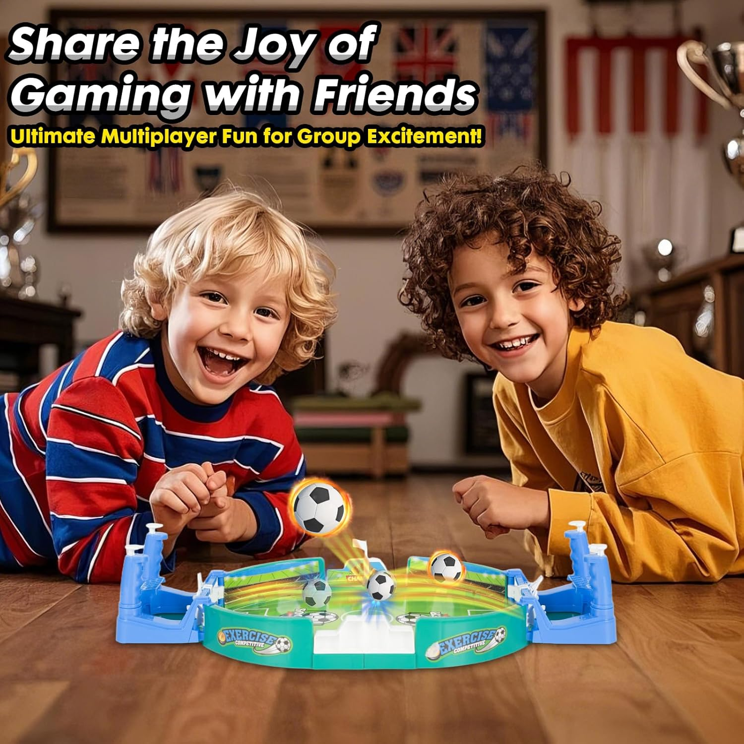 Football Table Interactive Game Soccer Games Table Foosball Table for Boys Kids Family Game Night Fun Mini Foosball Indoor Outdoor Party Games Toys Gifts image number 5