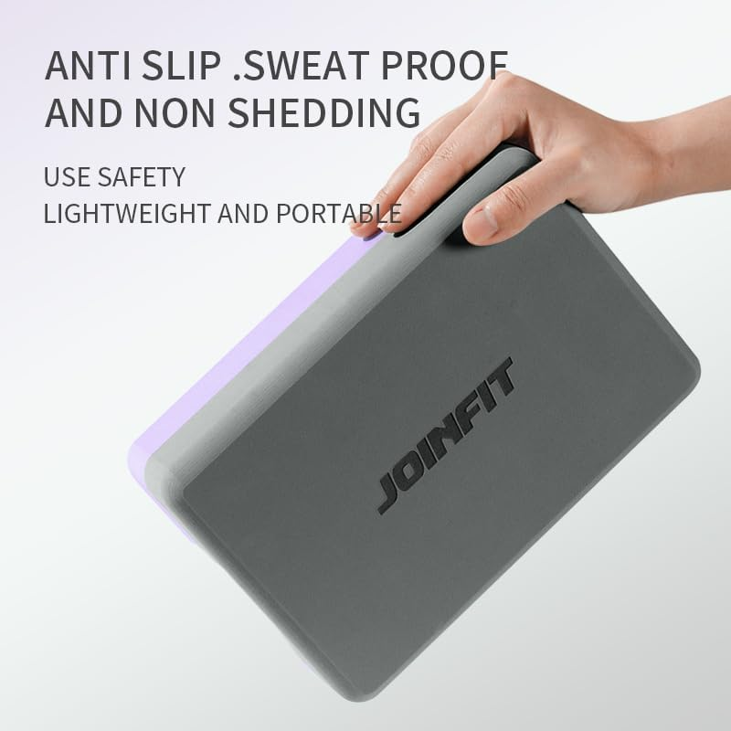 Yoga Blocks, High Density Yoga Bricks 2 Pack/1 Pack, Multicolour Lightweight EVA Foam Blocks for Yoga, Pilates, Meditation - Yoga Accessories for Stability, Balance, Deepen Stretches image number 3