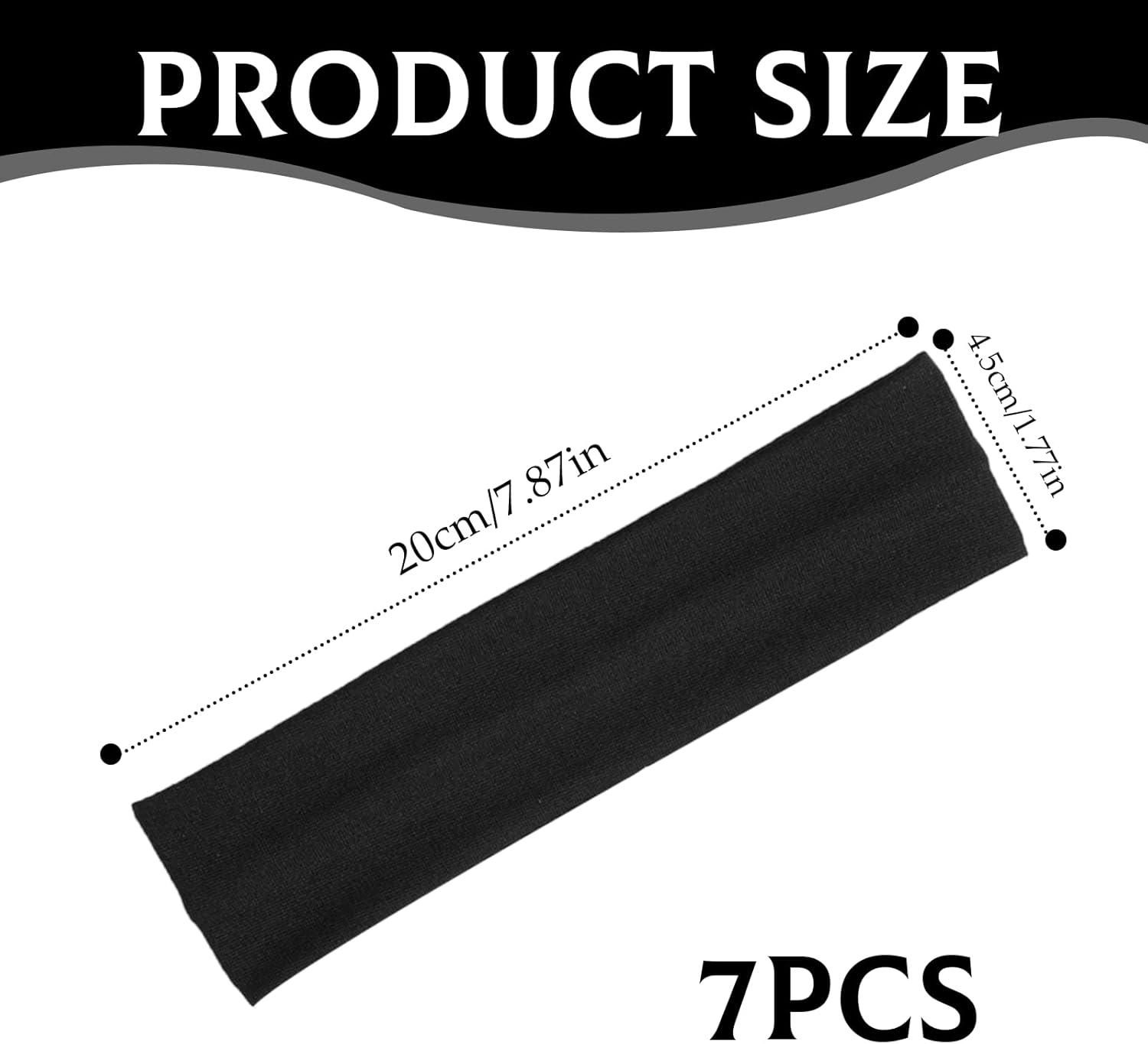 Pack of 7 Women'S Hair Bands, Hair Bands, Women'S Headbands, Sports, Non-Slip, Elastic Hair Bands for Women, Yoga, Workout Fitness image number 3