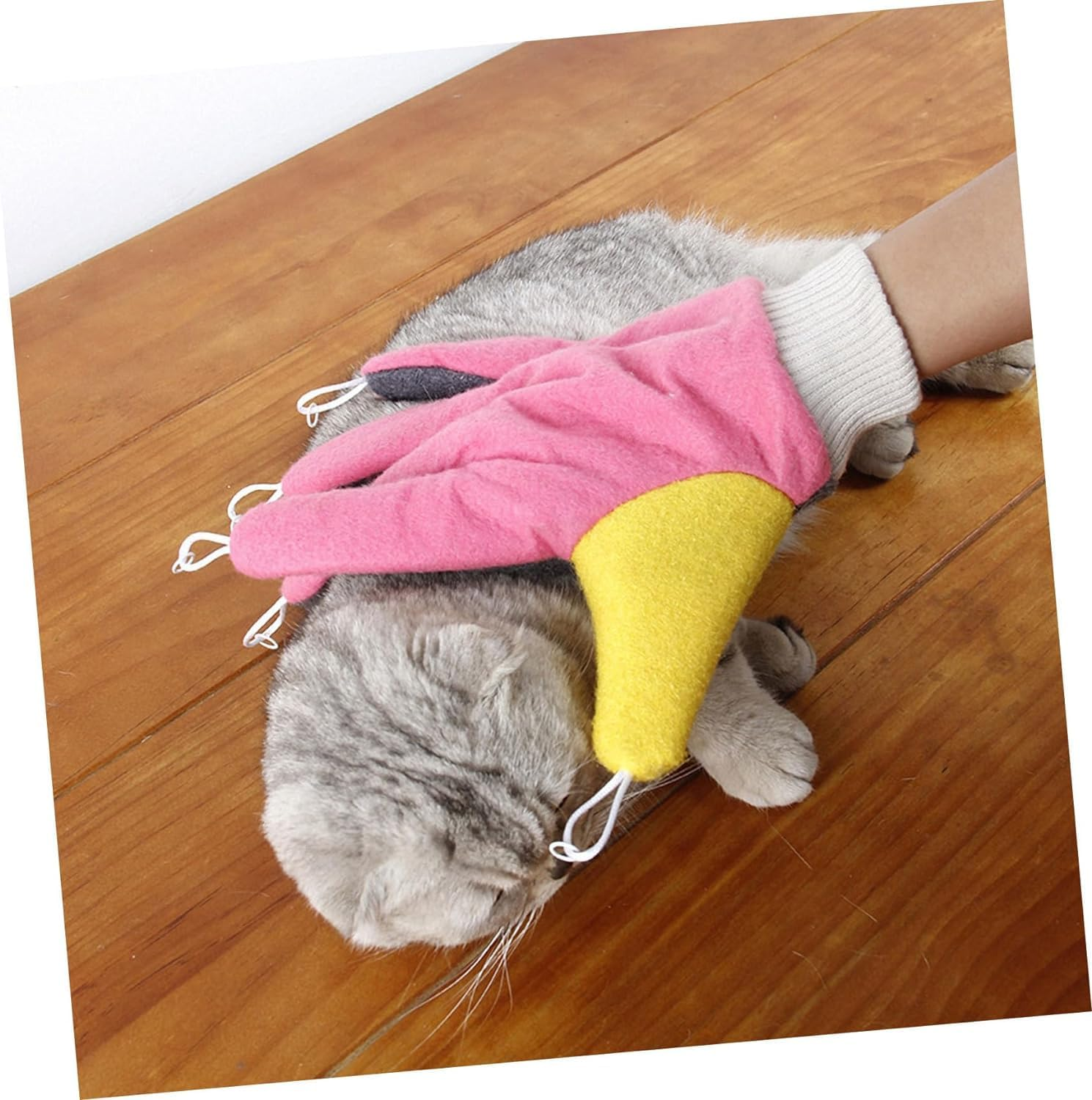 Toys 3 Pcs Funny Cat Gloves Small Cat Catnip Kitten for Indoor Cats Cat Teaser Glove Kitten Teaser Ball Pet Kittens Teaser Non-Woven Fabric Pet Teaser Gloves Cat Toys image number 4