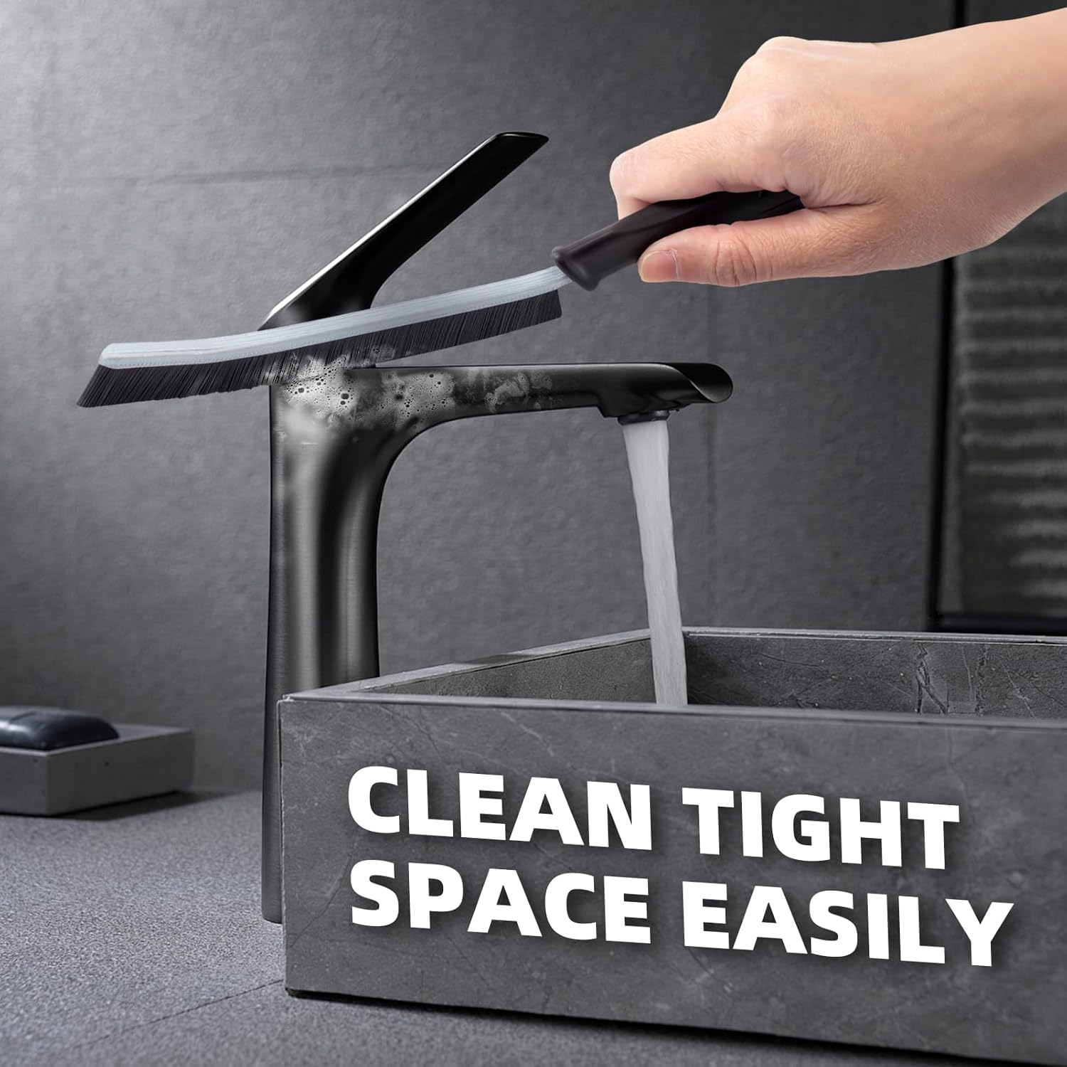 Cleangor Crevice Cleaning Brushes, Cleaner Scrub Brush Tool for Hard to Reach Tight Space, Home Essentials, Cleaning Supplies for Shower, Bathroom, Kitchen, Toilet, Window image number 3