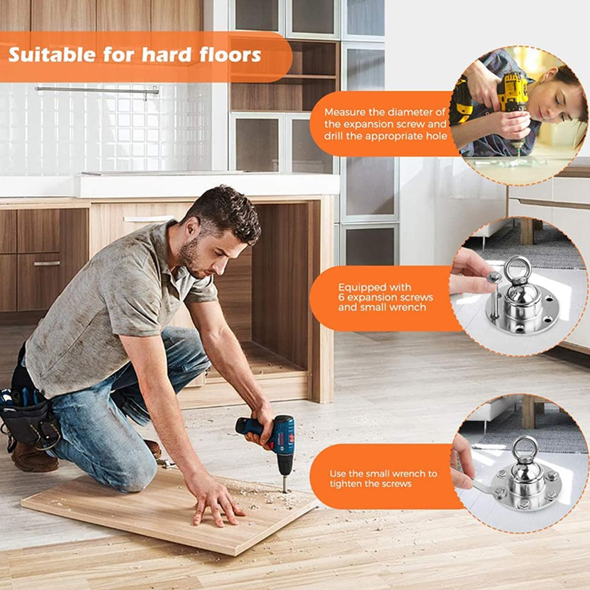 AIMALL Heavy Duty 360&deg; Rotating Dog Anchor Stake, 2.82 Inch Diameter, Rustproof Iron Pet Leash for Garden/Camping, Dog User Outdoor Safety Stake image number 5