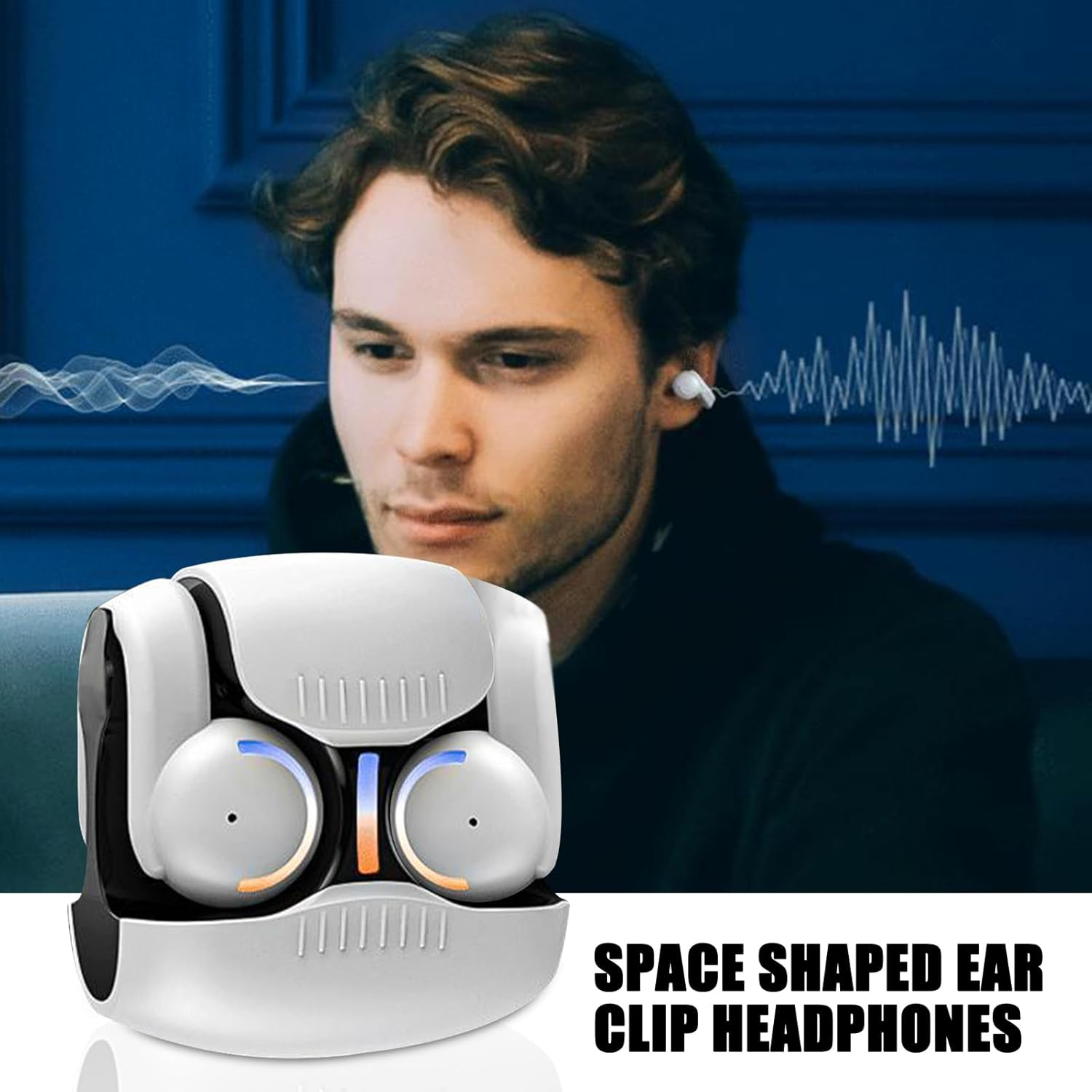 Lueear Clip Headphones,Open Ear Earbuds | Comfortable Noise Cancelling Wireless Earphones Secure Fit Lightweight for Sports Running Sleeping Travel Workouts Shower image number 5