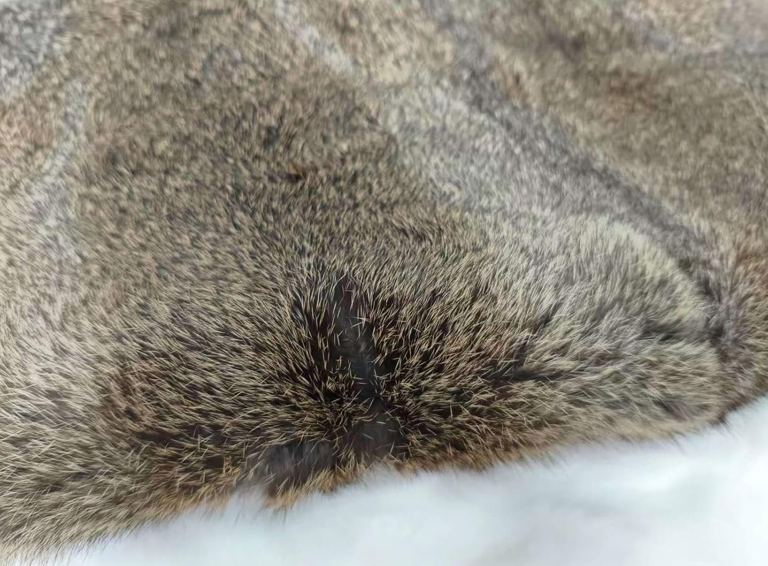 Plush Rabbit Hide Fur Throw Blanket for Couch 55X110Cm, Whole Pelt Patchwork Real Rabbit Skin Throw Warm Leather Rug Home Sofa Chair Decor Mat for DIY Craft Material Natural Yellow - Natural Yellow image number 2