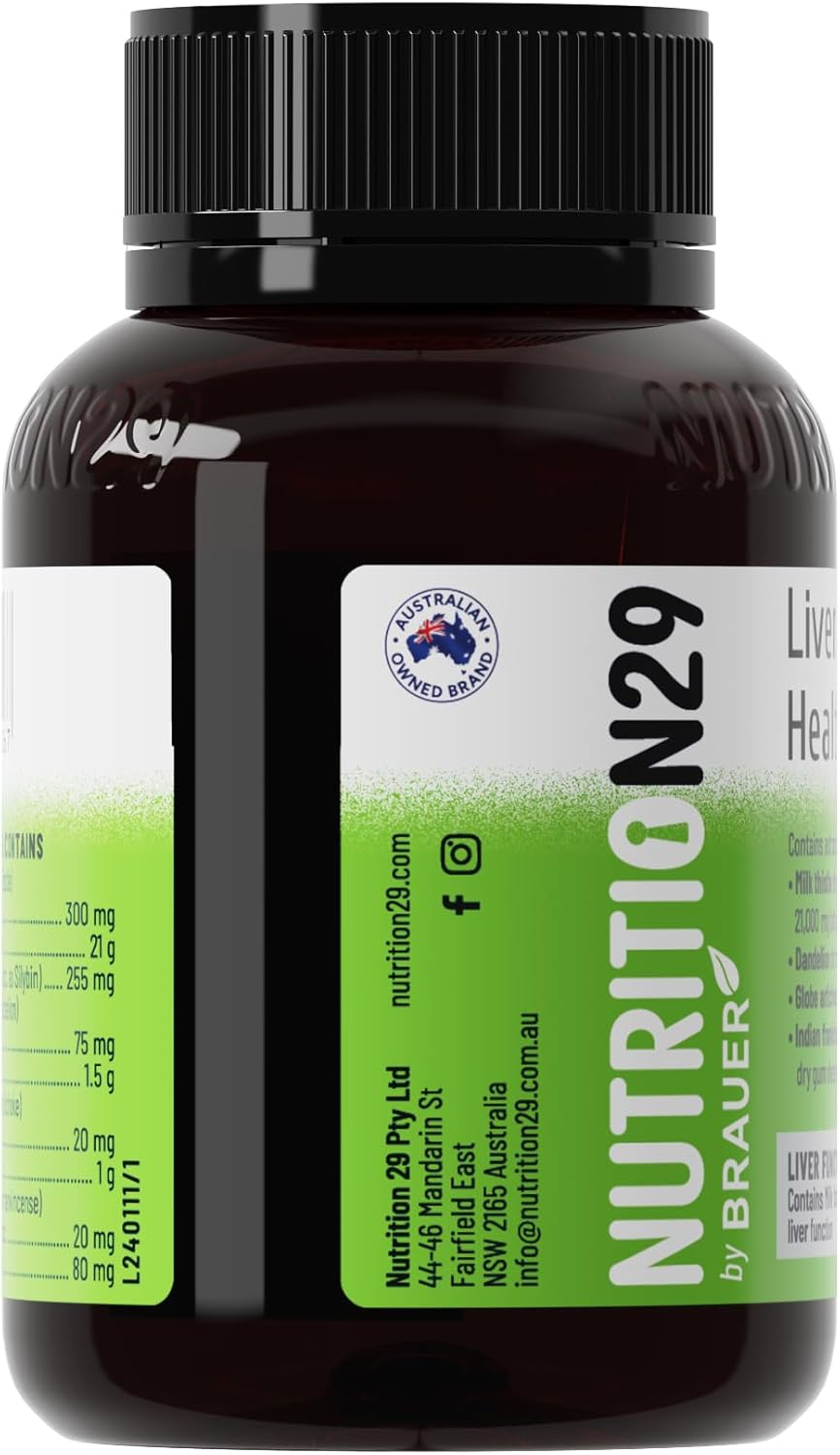 Nutrition29 Liver Health Capsules with Milk Thistle Turmeric & Globe Artichoke Extract 30/60/200 Count image number 6