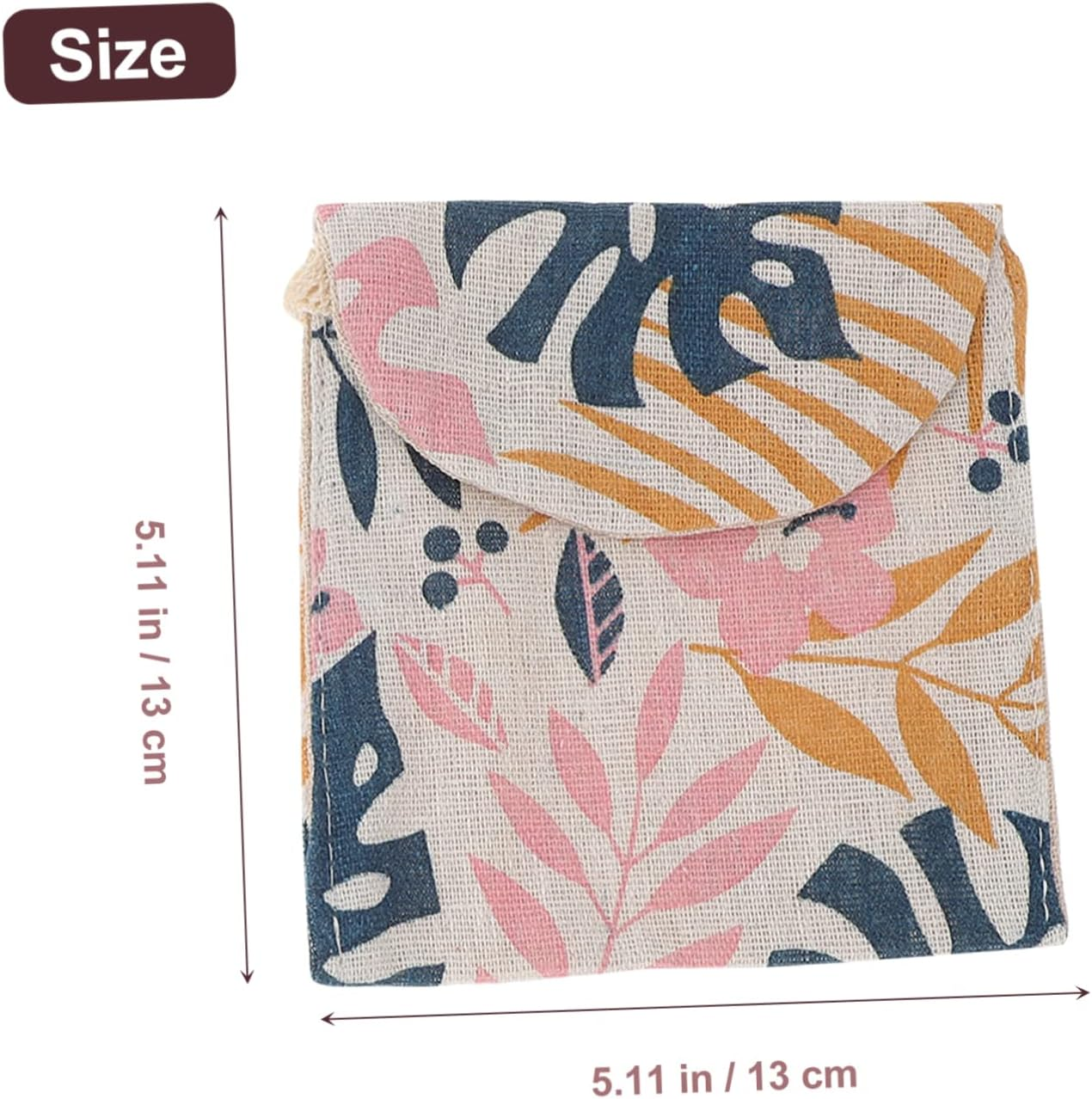 Anneome 6Pcs Sanitary Napkin Case Organizer Creative Pattern Tear Resistant Bag for Women