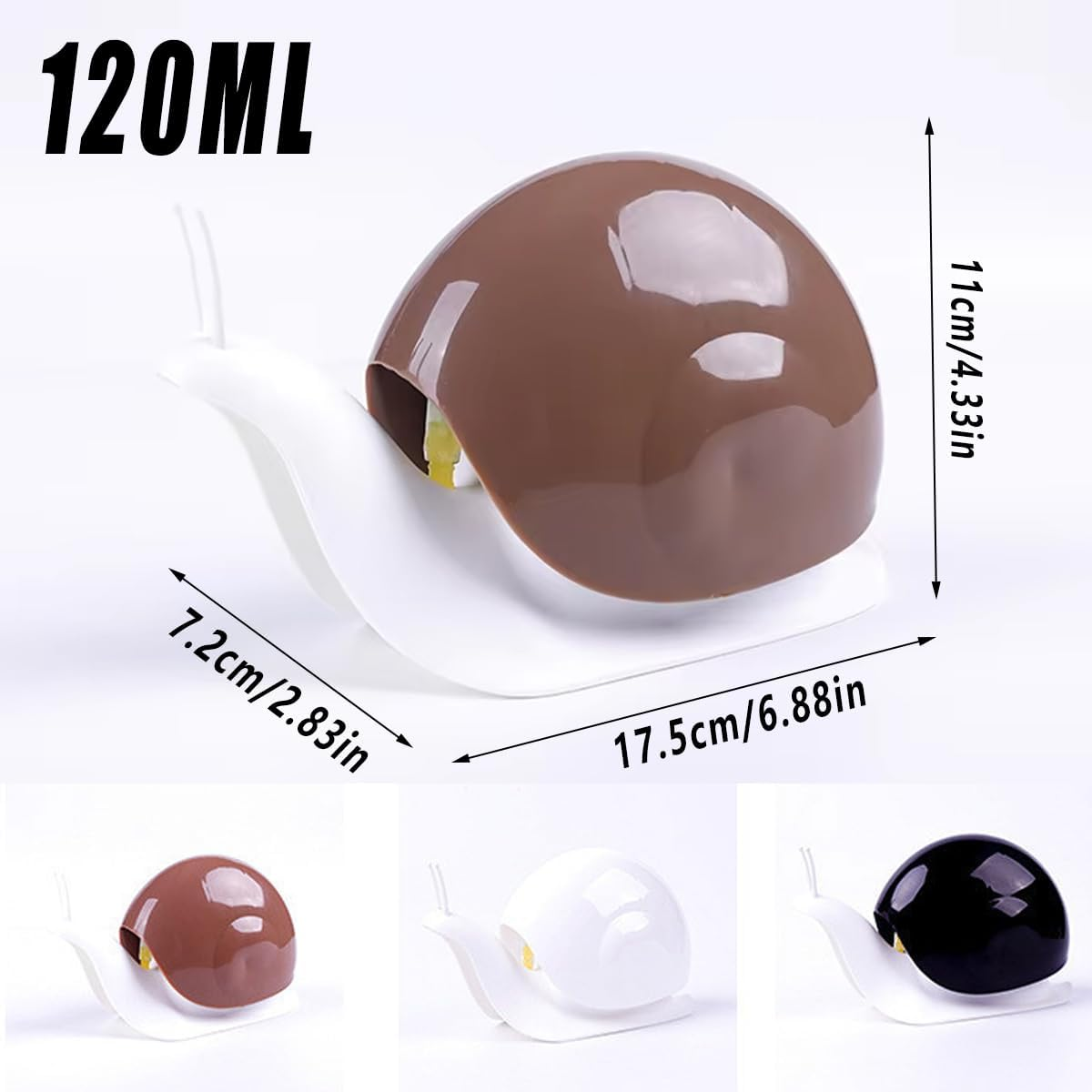 AIMALL Cartoon Snail-Shape Dispenser for Lotion, Hand Soap, Shampoo &ndash; Decorative Bathroom Accessory with Press Pump &ndash; 6.88X2.83X4.33 Inches image number 5