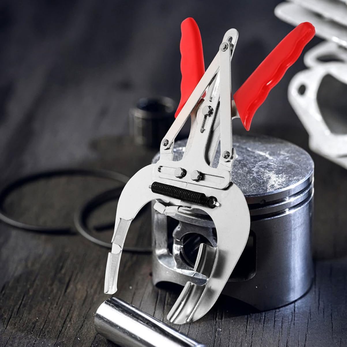 HORIALENCE Piston Ring Installation Pliers and Expander Tool, Small Car Automotive Piston Ring Adjusting and Compressor Pliers for Motorcycle and Auto Repair image number 2