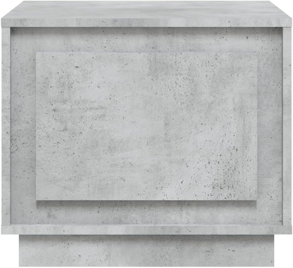 Vidaxl Modern Coffee Table in Concrete Grey - Engineered Wood Furniture with Storage - Rectangular Side Table image number 1