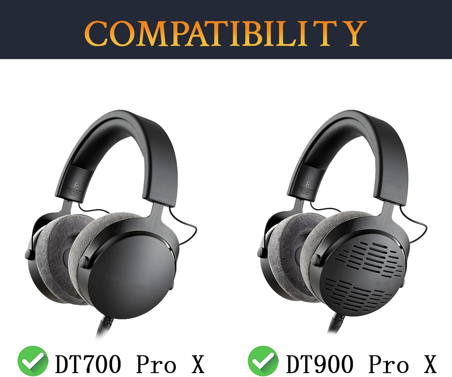 SOULWIT Replacement Earpads for Beyerdynamic DT700 Prox(Dt 700 Pro X)/DT900 Prox(Dt 900 Pro X) Headphones, Ear Pads Cushions with Breathable Ice Silk Fabric, High-Density Foam - Black image number 6